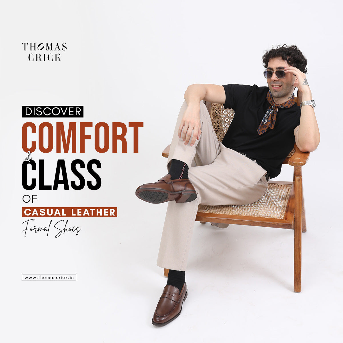 Discover the Comfort and Class of Thomas Crick’s Casual Leather formal shoes for Men
