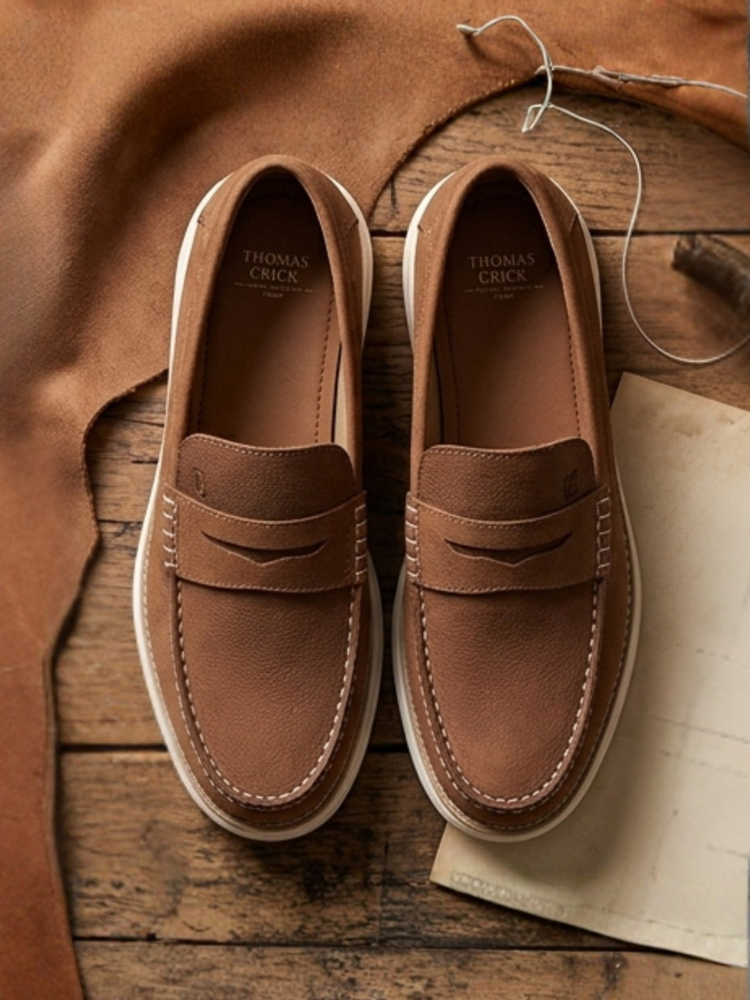 Winston Cognac Loafers | Classic Slip-On Moccasins with EVA Sole | TC-2651CG