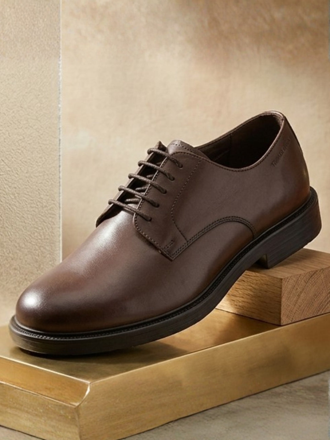 Vance Brown Lace Up Derby Shoes| Premium Genuine Leather Formal Shoes |TC-2655BL