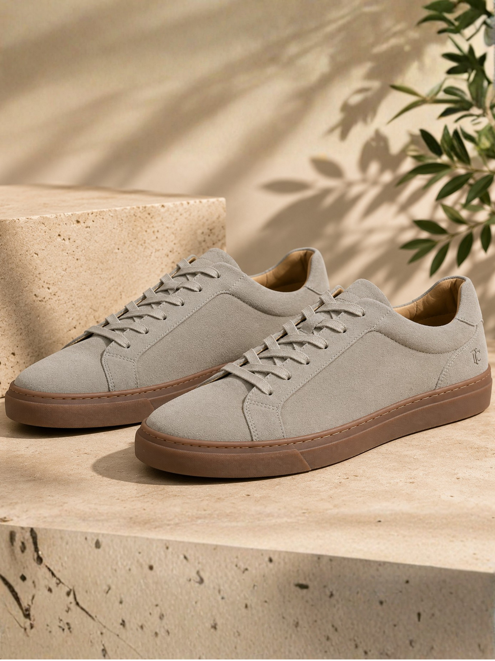 SILVA Off White Suede Sneakers | Minimalist Low-Top Retro Footwear|TC-2648SL