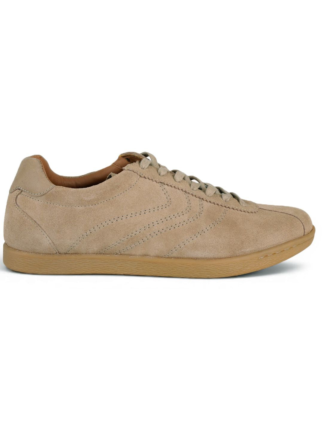 Greg Taupe Suede Sneakers | Lightweight Smart Casual Lace-Up Shoes|TC-2649TP