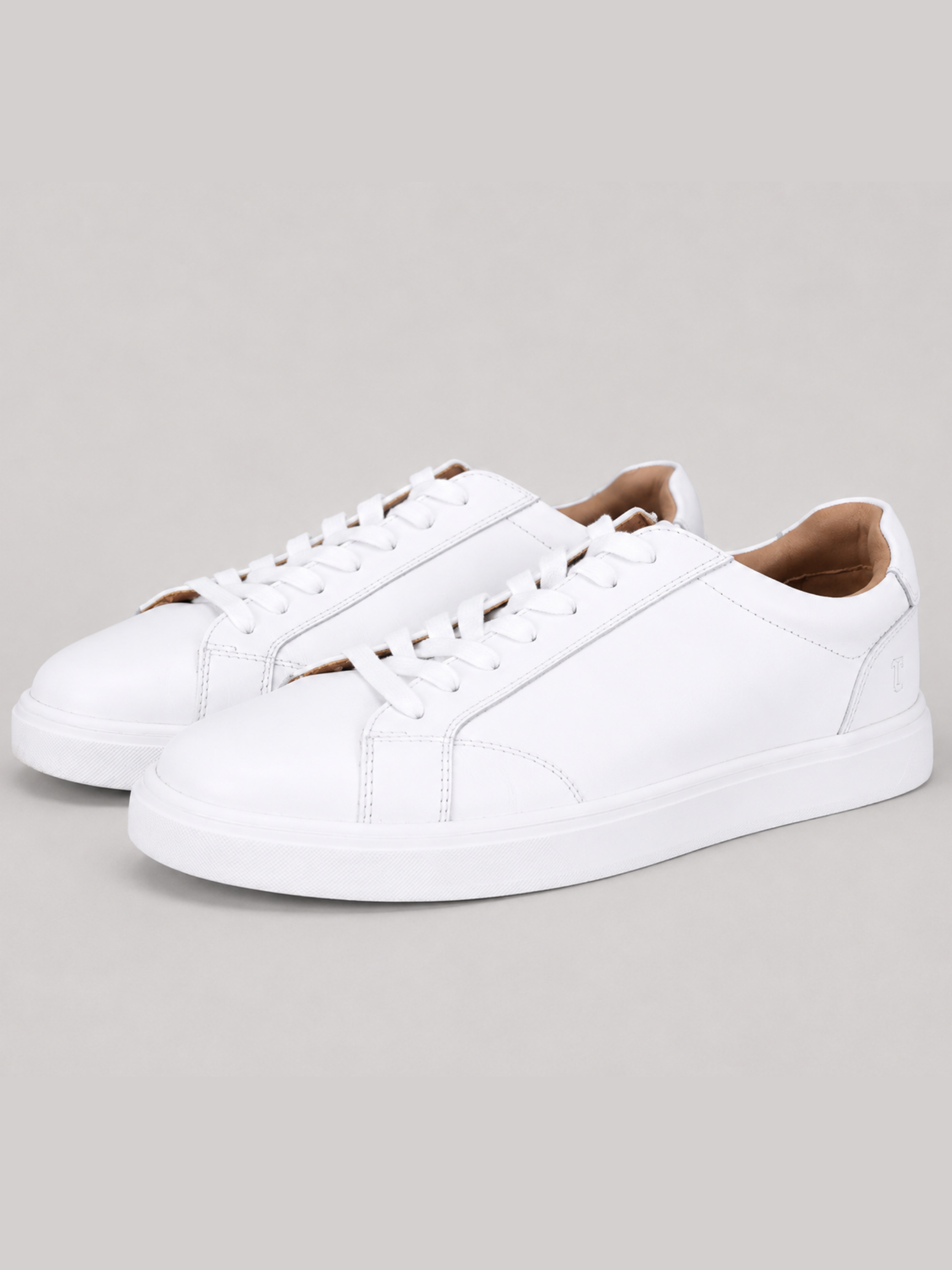 Theo White Sneakers | Premium Smart Casual Lace-Up Shoes | TC-2645WT