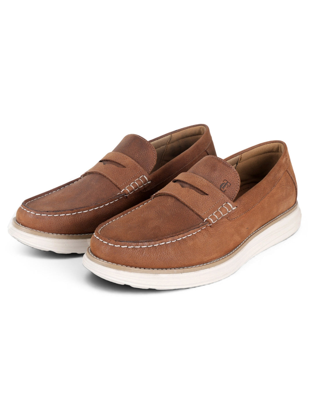 Winston Cognac Loafers | Classic Slip-On Moccasins with EVA Sole | TC-2651CG