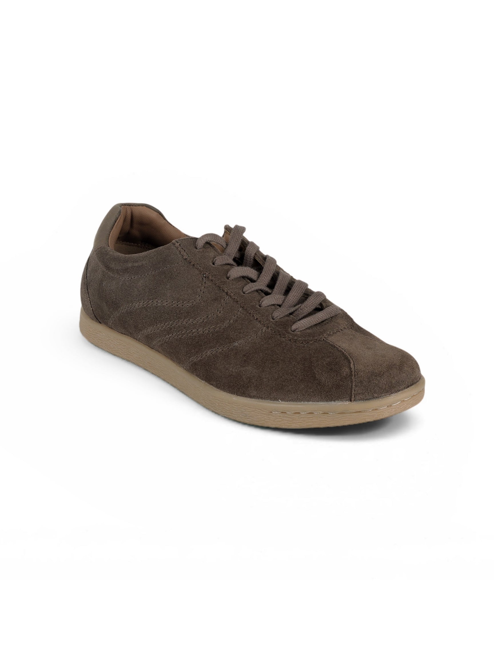 GREG Brown Suede Sneakers | Lightweight Smart Casual Lace-Up Shoes|TC-2649BR