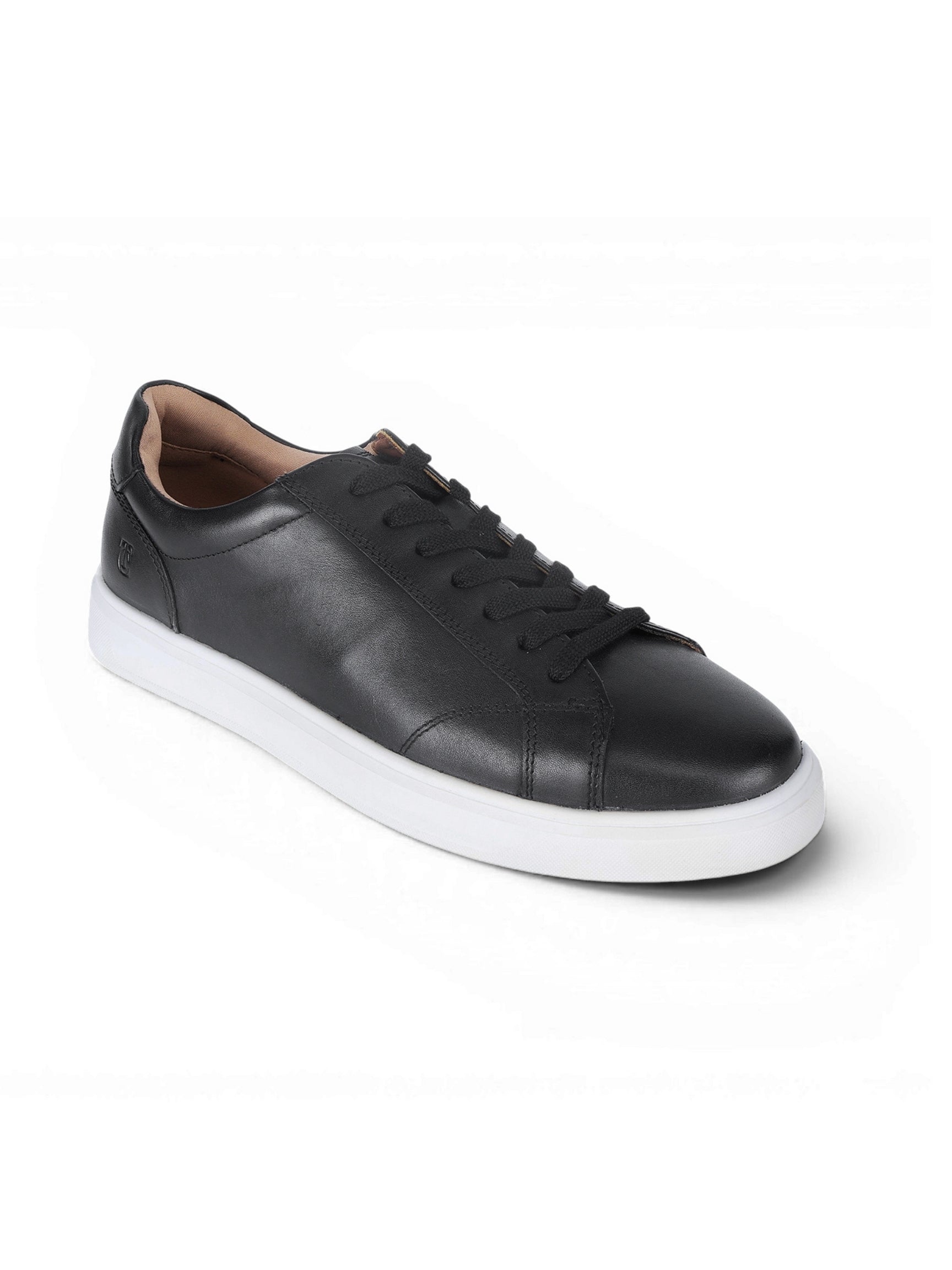 Theo Black Sneakers | Premium Smart Casual Lace-Up Shoes | TC-2645BL