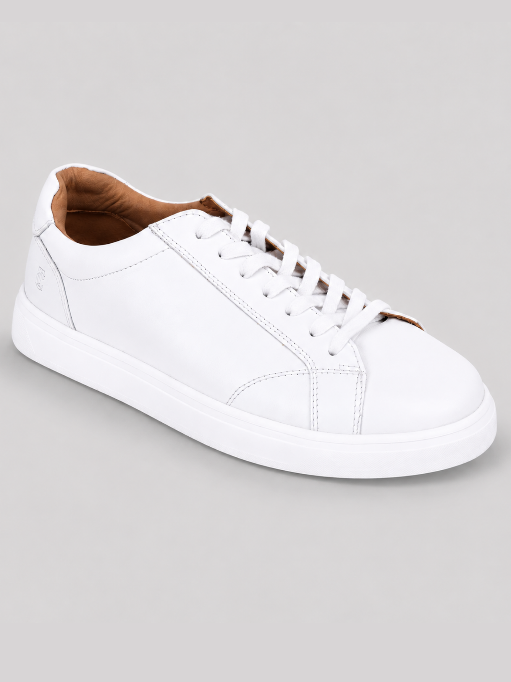 Theo White Sneakers | Premium Smart Casual Lace-Up Shoes | TC-2645WT