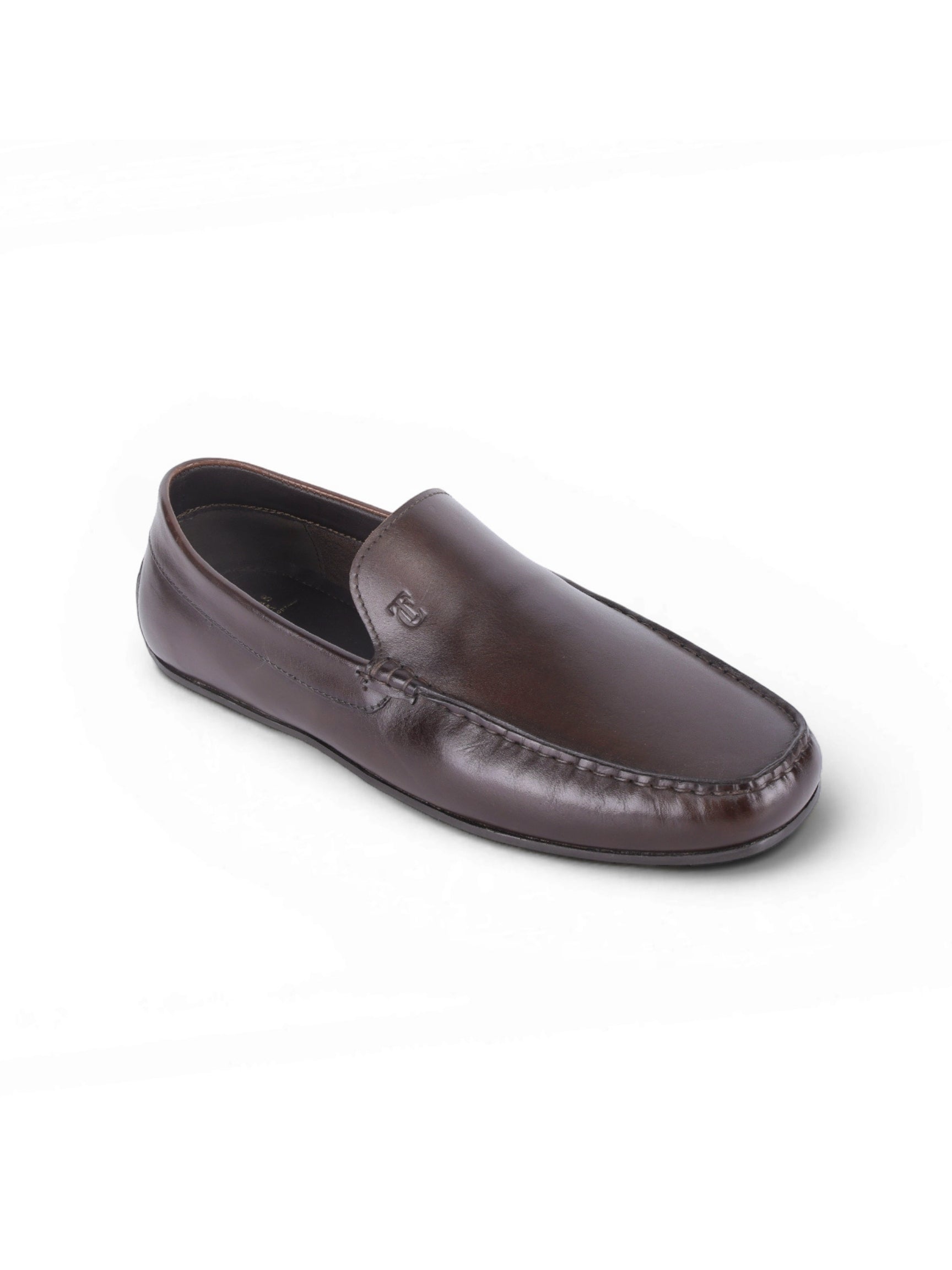 ROMANO Brown Loafers | Slip-On Driving Shoes with Pebbled Traction Pods|TC-2650BR
