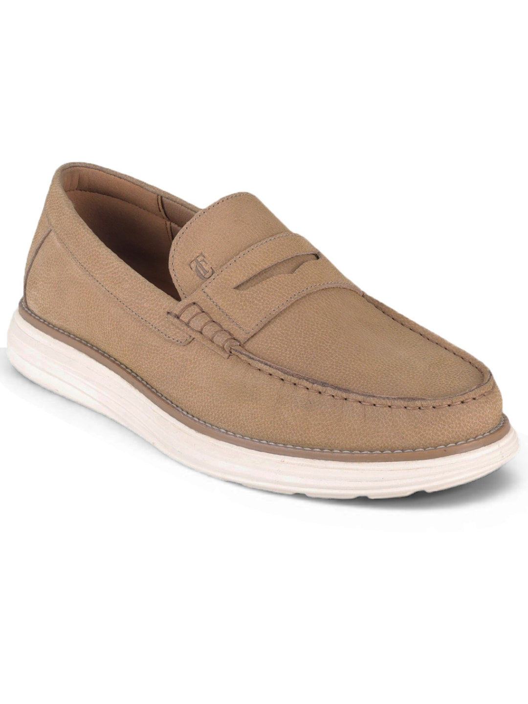 Winston Beige Loafers | Classic Slip-On Moccasins with EVA Sole | TC-2651CG
