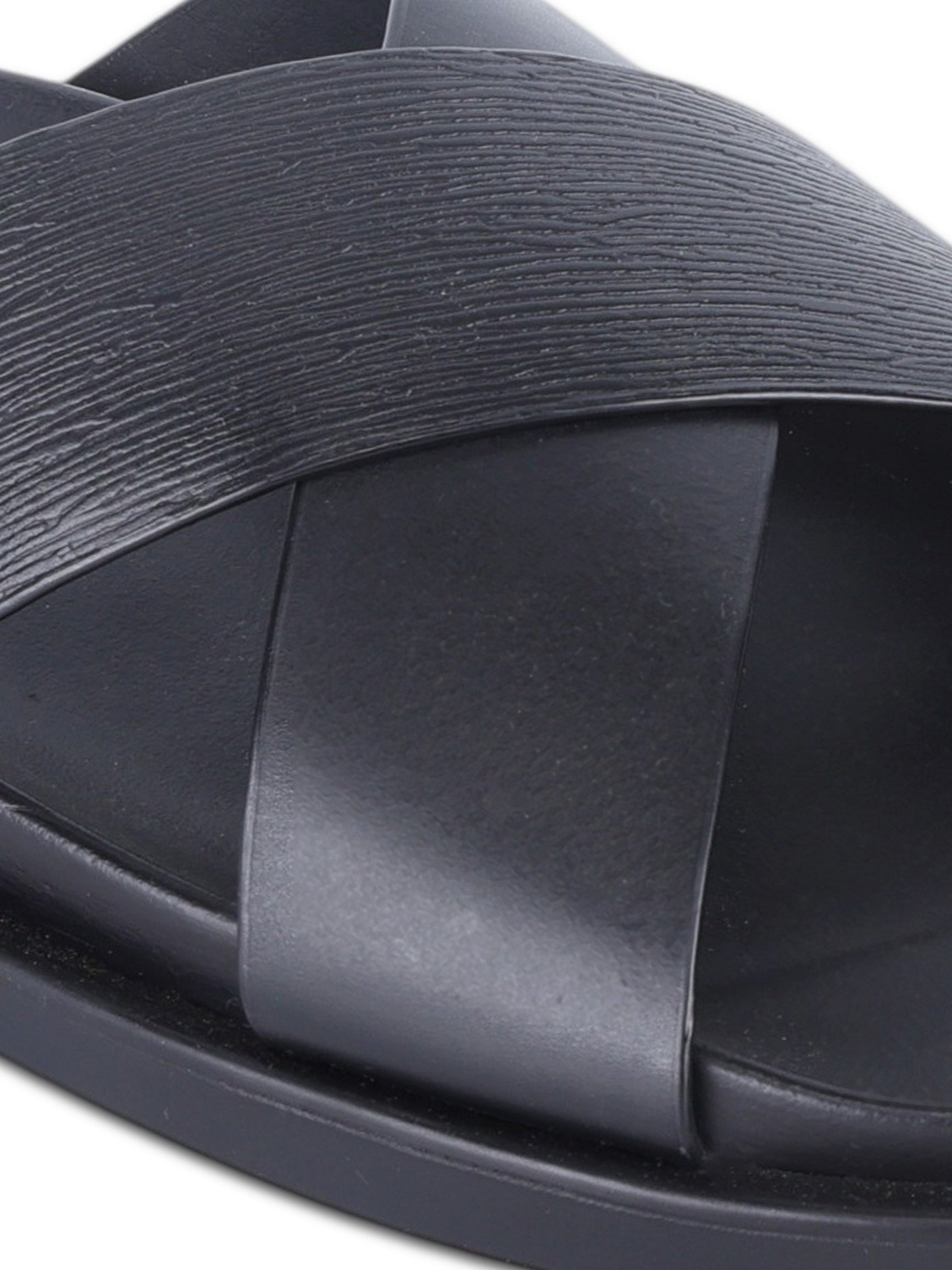 ASTER Black Cross-Strap Sandals| Premium Open Toe Comfort Sandals |TC-2759BL