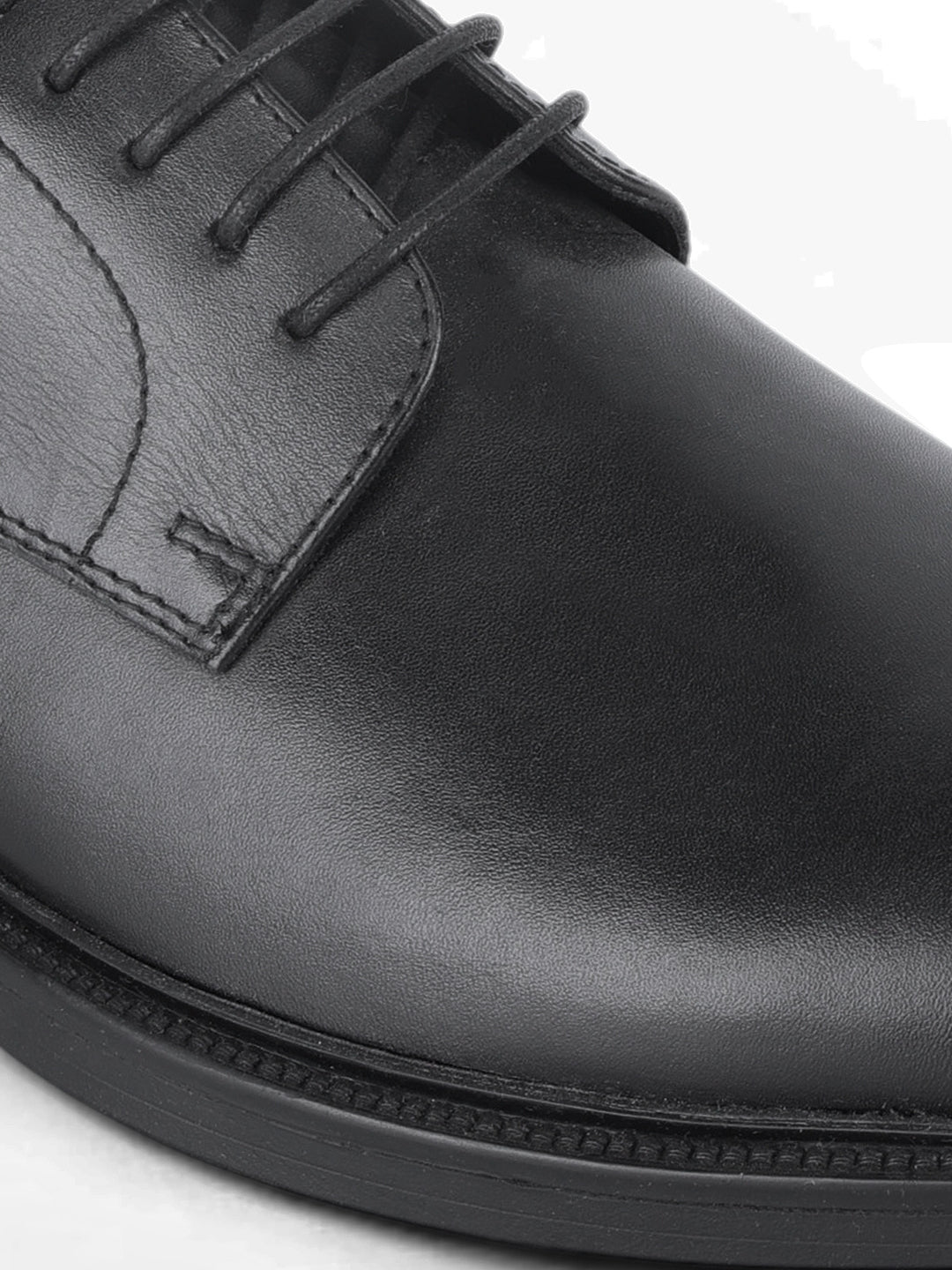 Vance Black Lace Up Derby Shoes| Premium Genuine Leather Formal Shoes |TC-2655BL