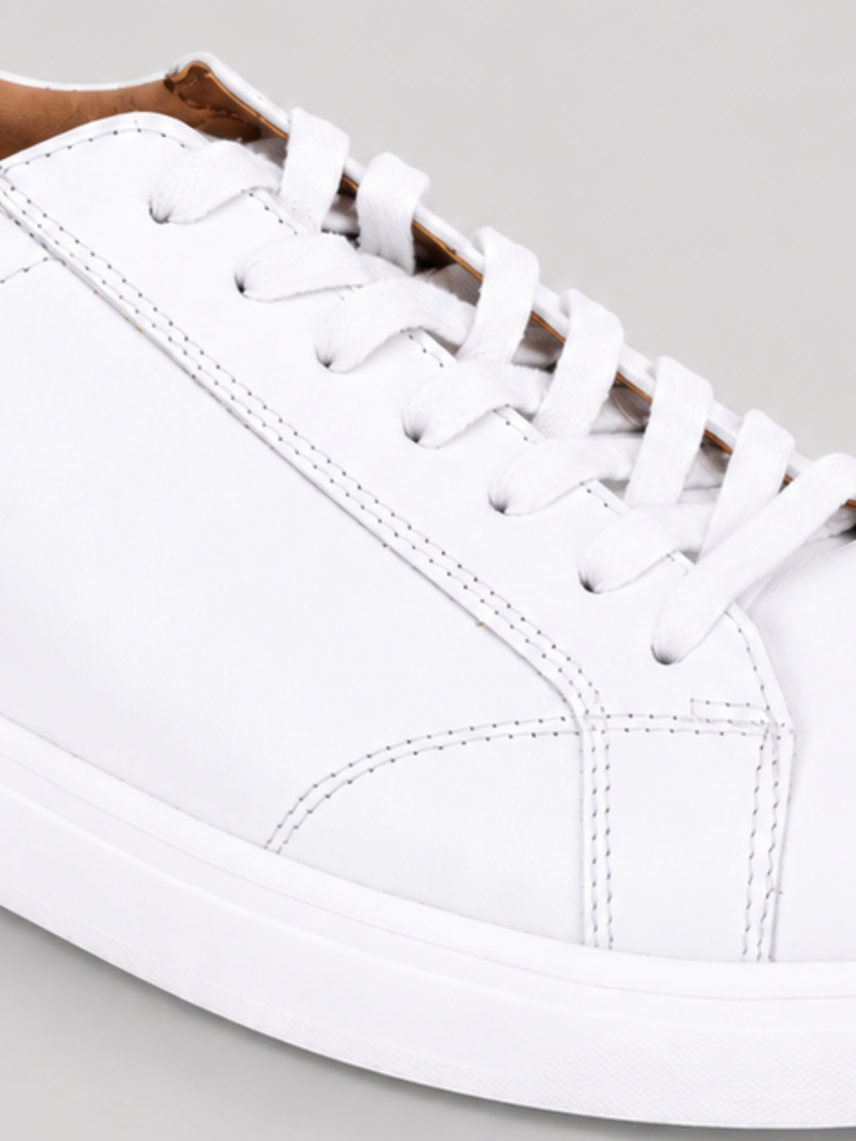 Theo White Sneakers | Premium Smart Casual Lace-Up Shoes | TC-2645WT