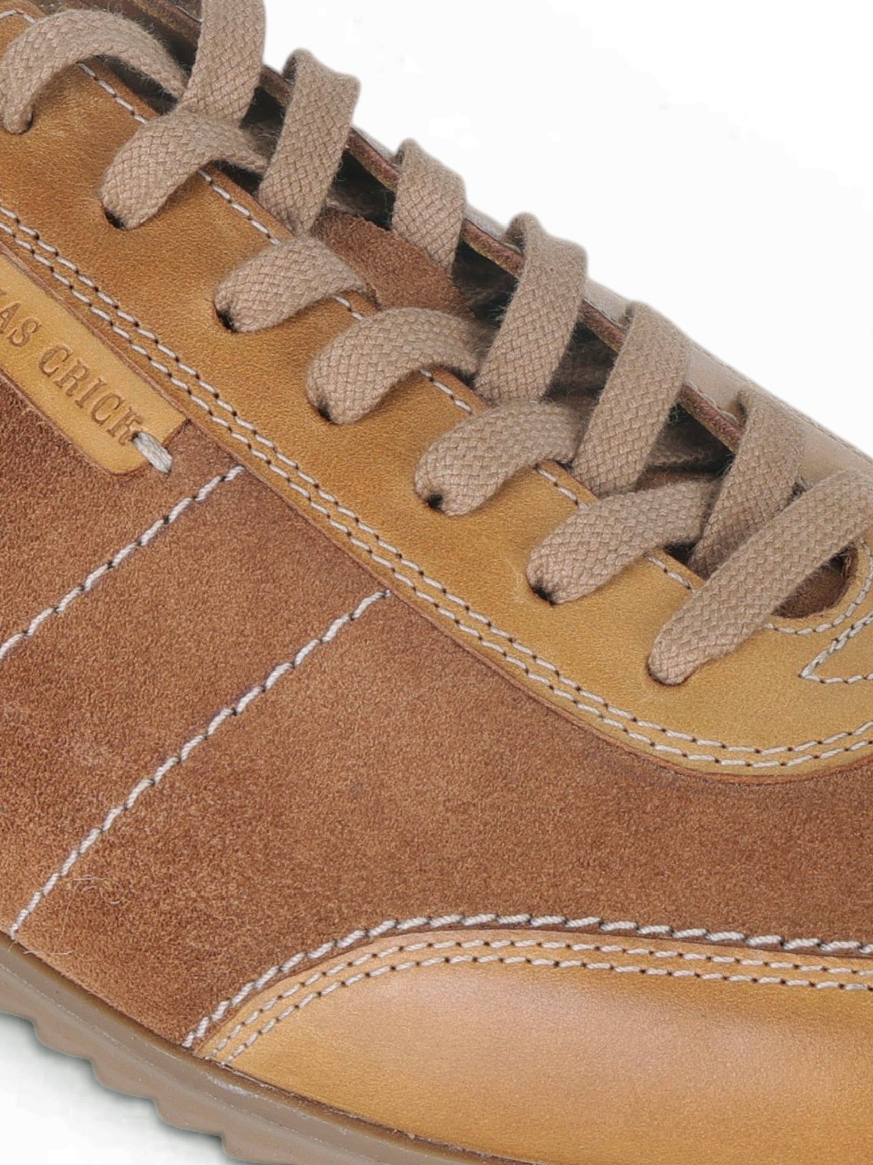 PICKTON Tan Suede Sneakers | Premium European Styling Lace-Up Shoes |TC-2647TN