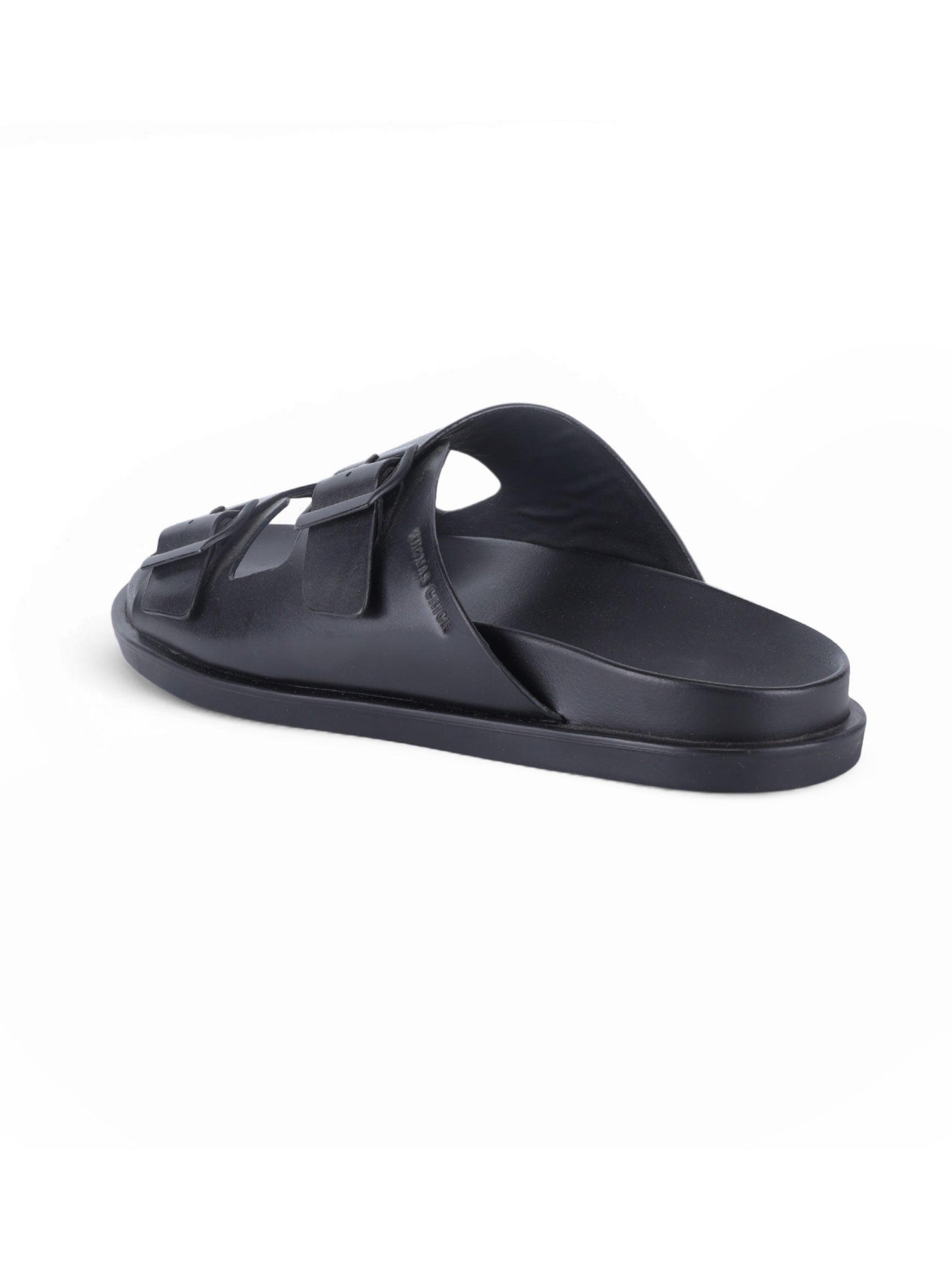 ATLAS Black Sandals | Double Buckle Adjustable Casual Sandals |TC-2761BL