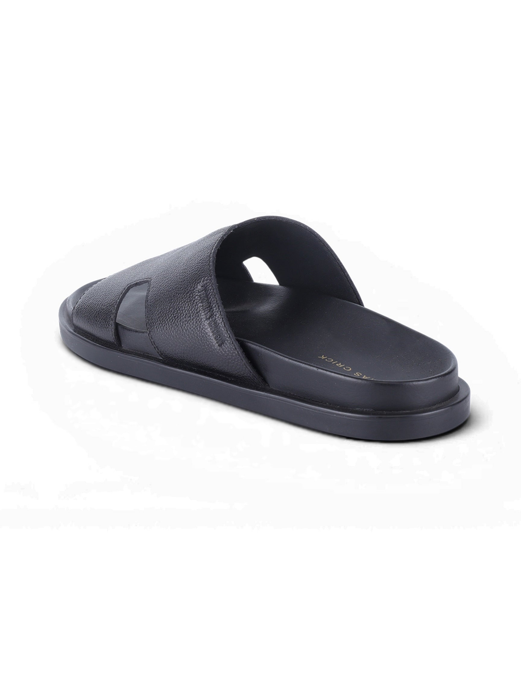 DUNE Black Sandals | Premium open Toe Broad-Strap Casual Sandals |TC-2758BL