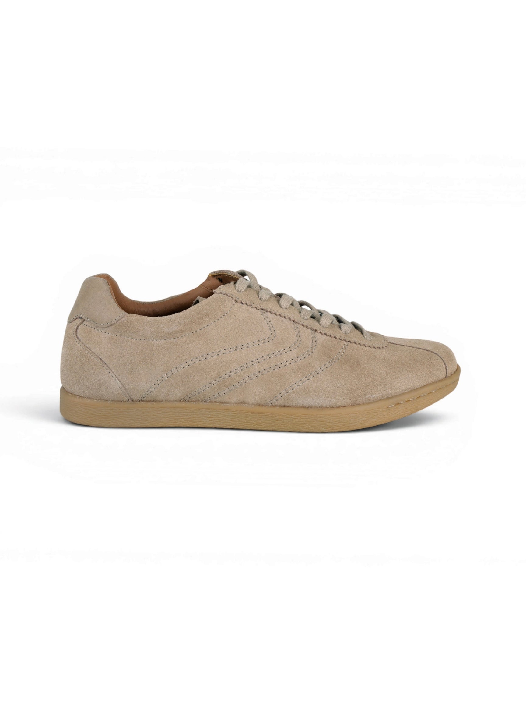 GREG Taupe Suede Sneakers | Lightweight Smart Casual Lace-Up Shoes|TC-2649TP