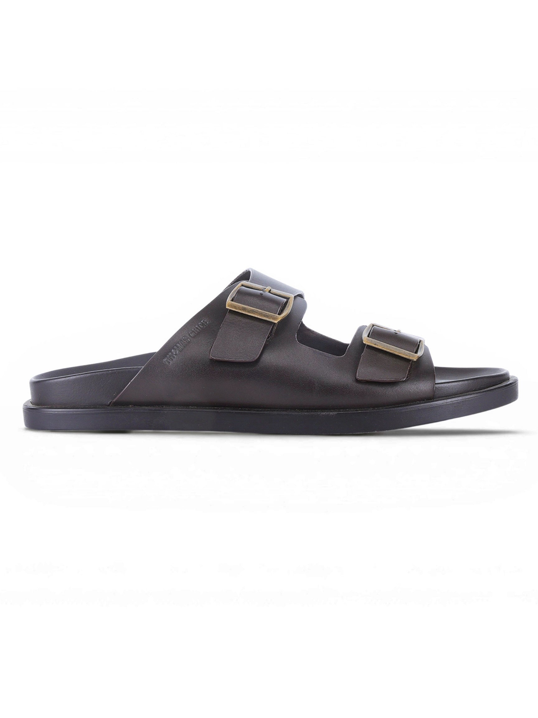 ATLAS Brown Sandals | Double Buckle Adjustable Casual Sandals |TC-2761BR