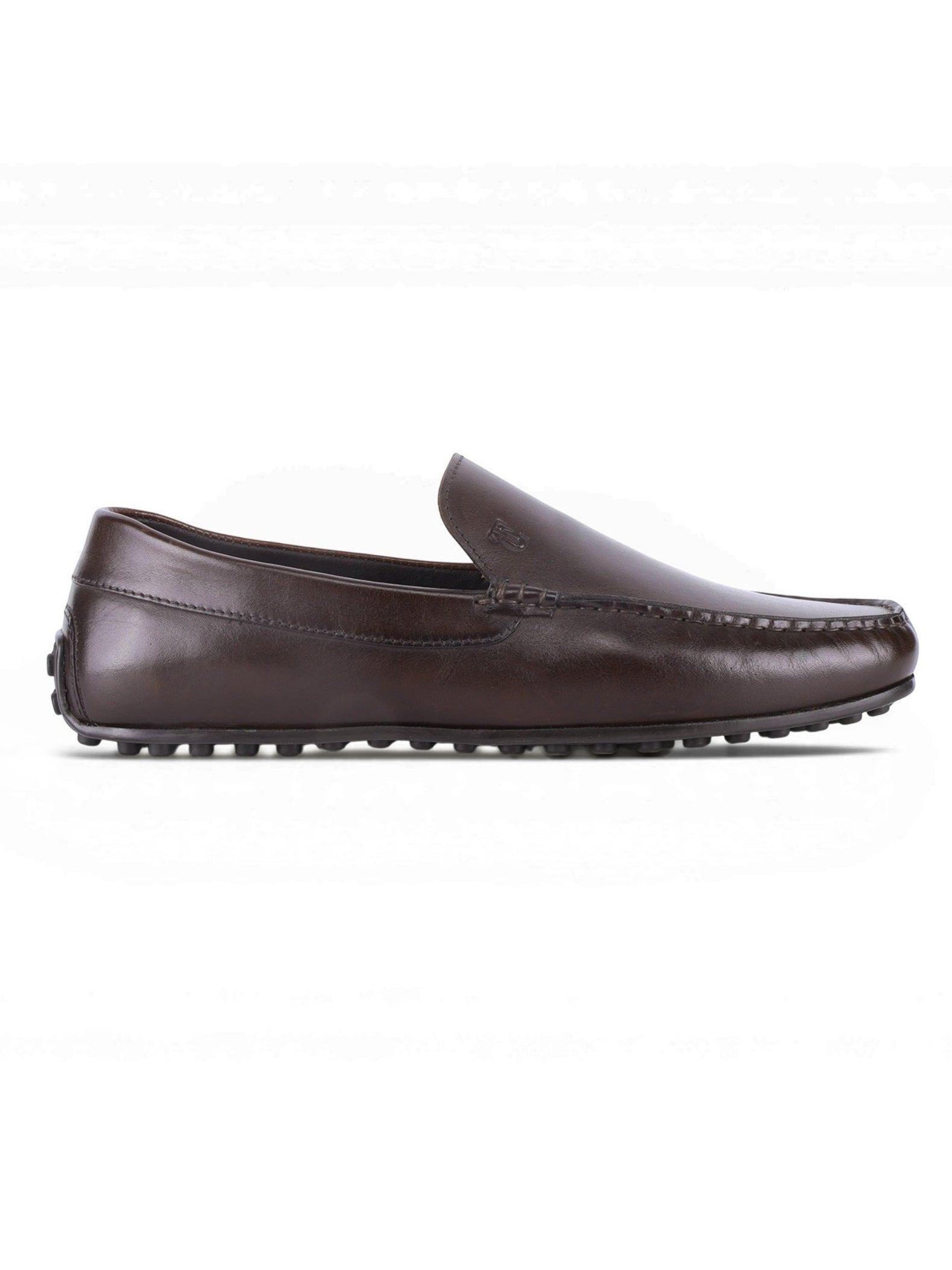 Romano Brown Loafers | Slip-On Driving Shoes with Pebbled Traction Pods|TC-2650BR