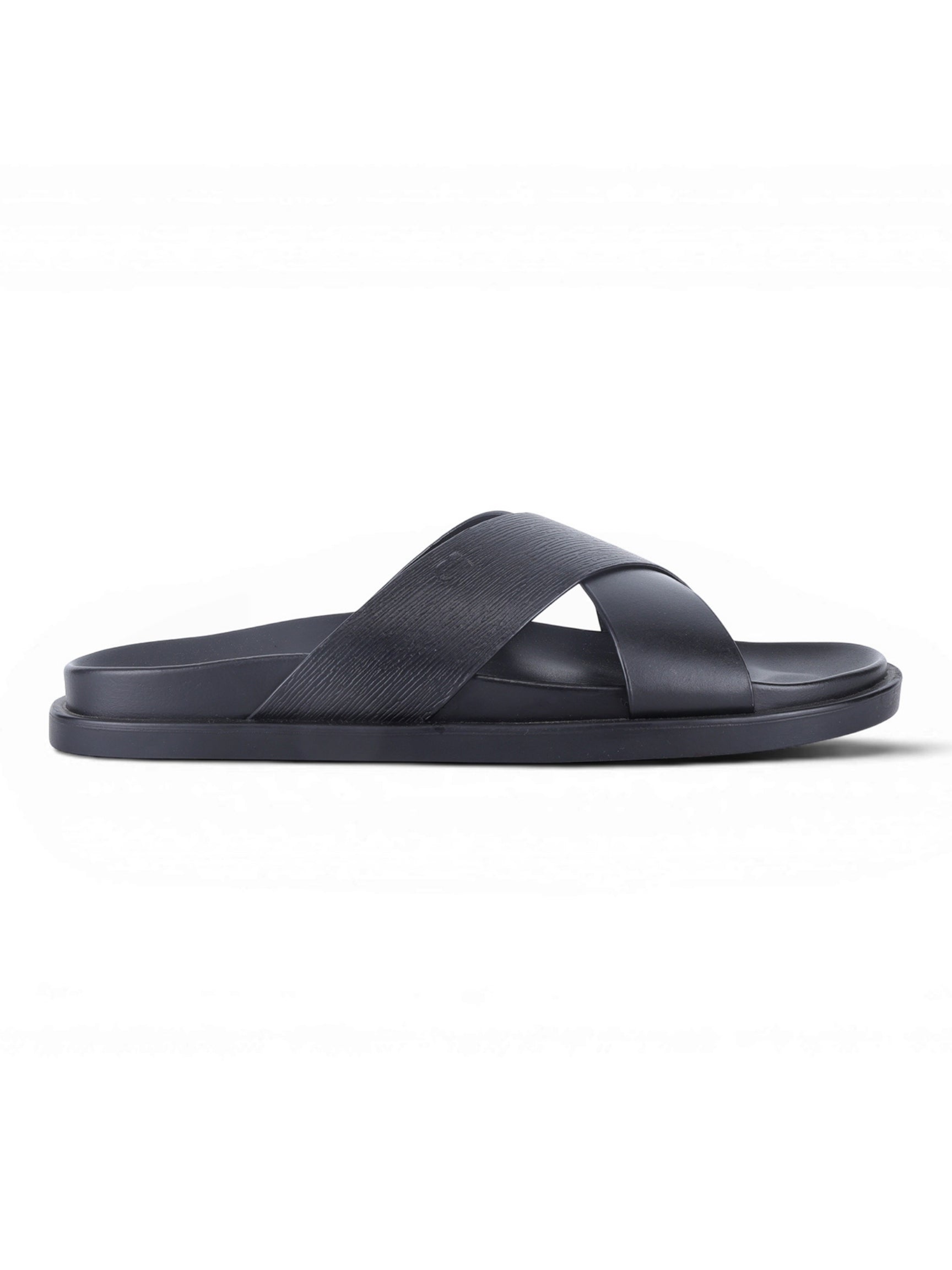 ASTER Black Cross-Strap Sandals| Premium Open Toe Comfort Sandals |TC-2759BL