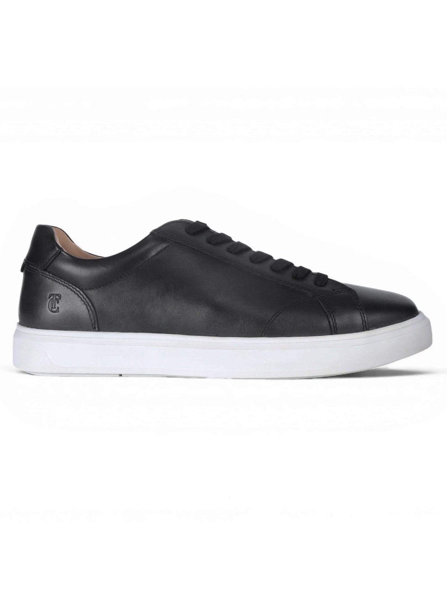 Theo Black Sneakers | Premium Smart Casual Lace-Up Shoes | TC-2645BL