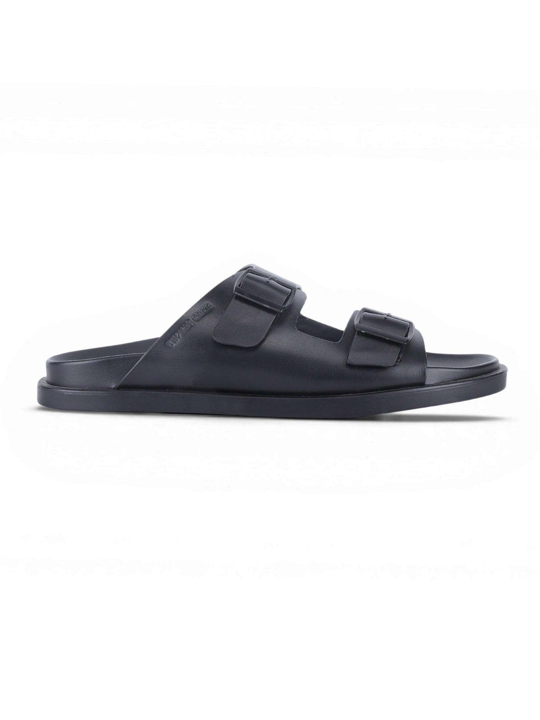 ATLAS Black Sandals | Double Buckle Adjustable Casual Sandals |TC-2761BL
