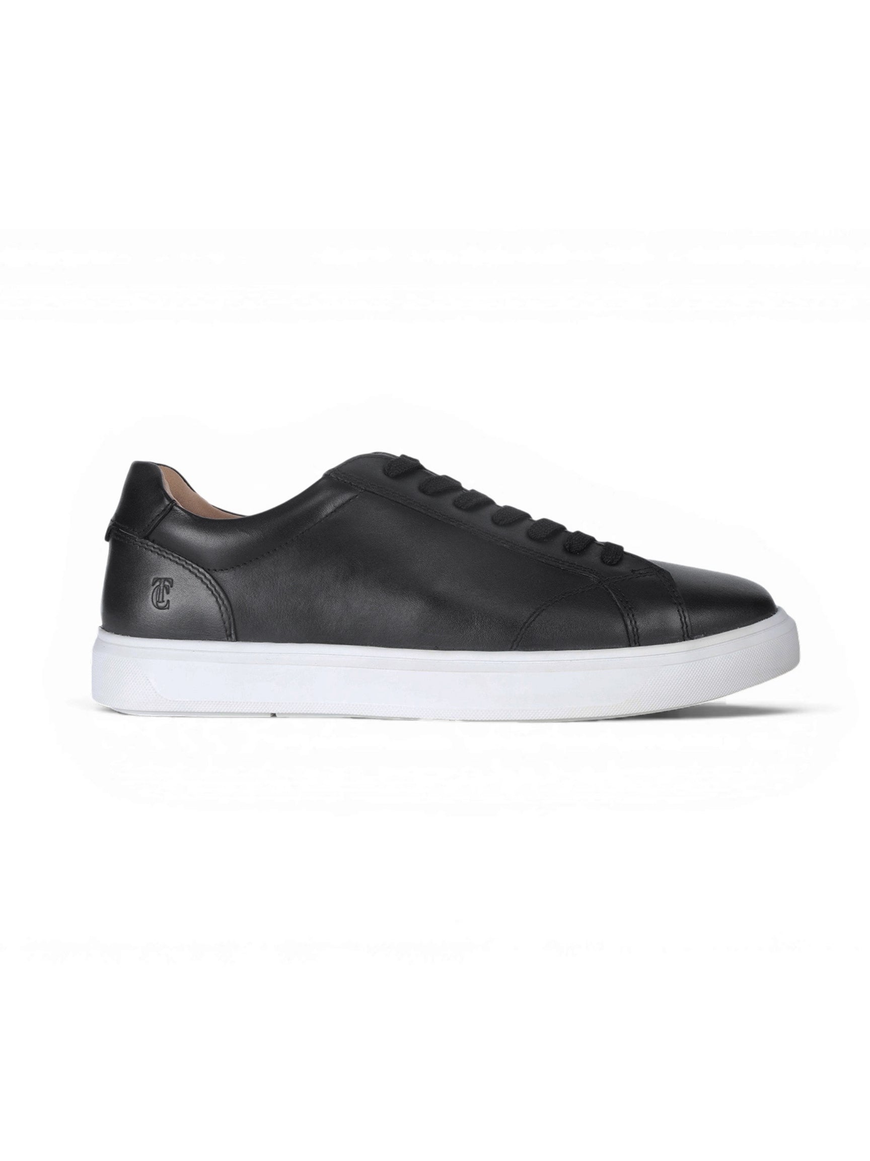 Theo Black Sneakers | Premium Smart Casual Lace-Up Shoes | TC-2645BL