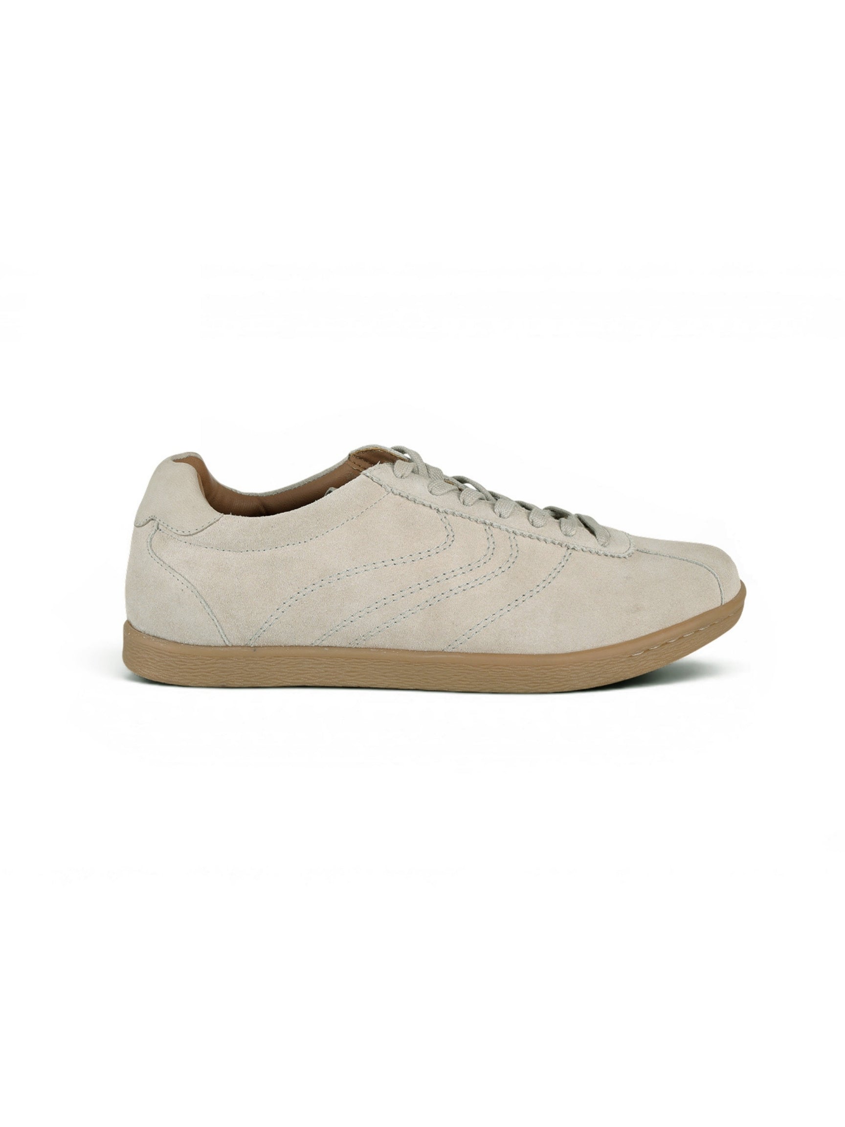GREG Off White Suede Sneakers | Lightweight Smart Casual Lace-Up Shoes|TC-2649OW