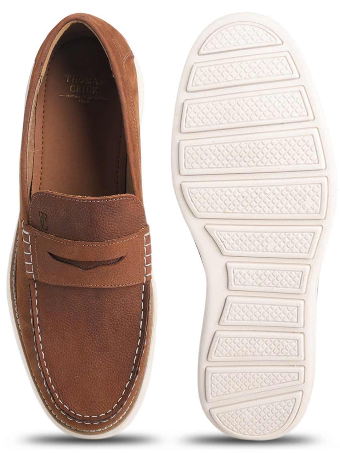 Winston Cognac Loafers | Classic Slip-On Moccasins with EVA Sole | TC-2651CG