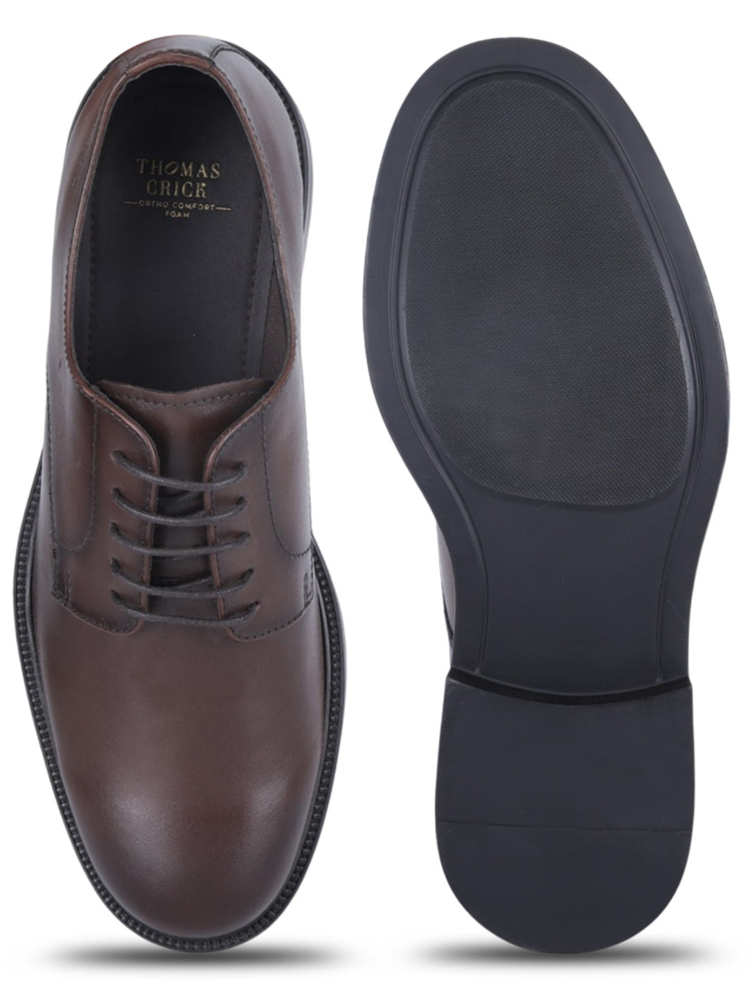 Vance Brown Lace Up Derby Shoes| Premium Genuine Leather Formal Shoes |TC-2655BL