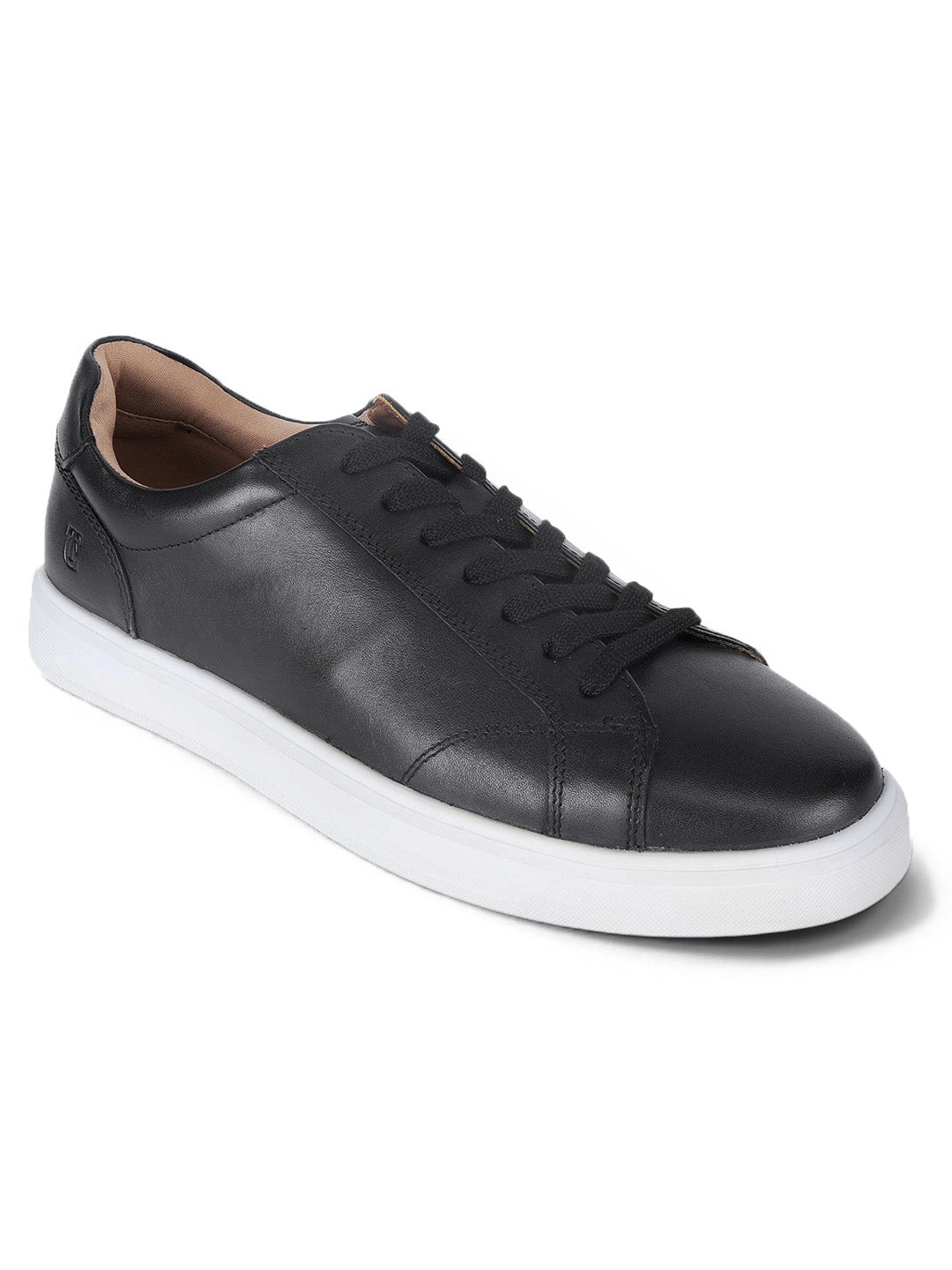 Theo Black Sneakers | Premium Smart Casual Lace-Up Shoes | TC-2645BL