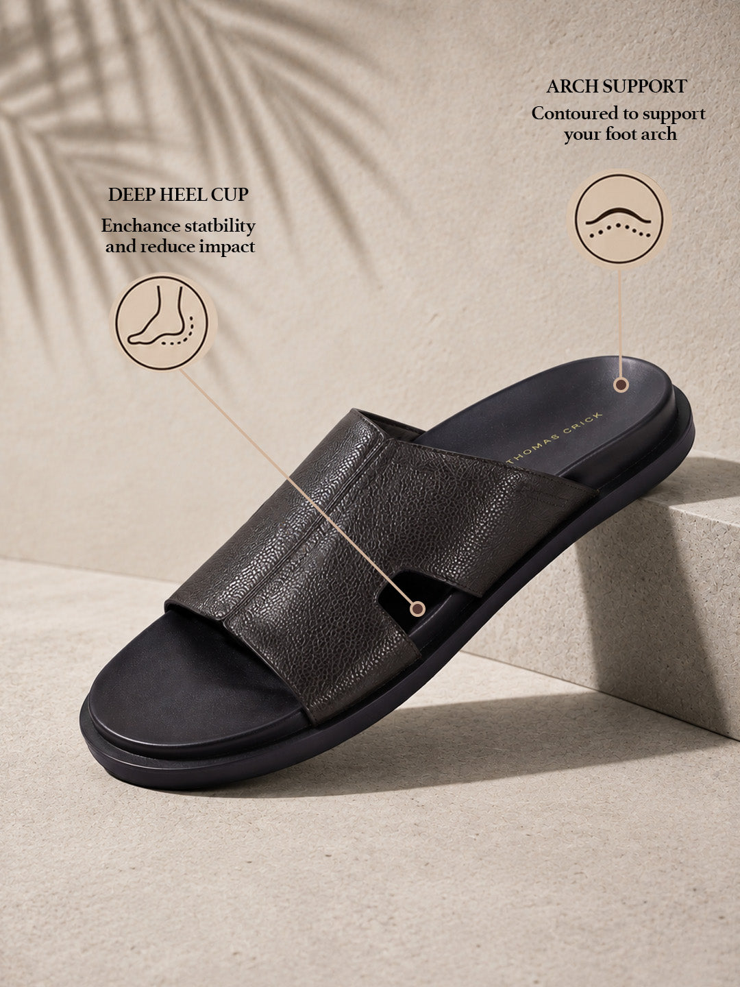Dune Brown Sandals | Premium Open Toe Broad-Strap Casual Sandals |TC-2758TK