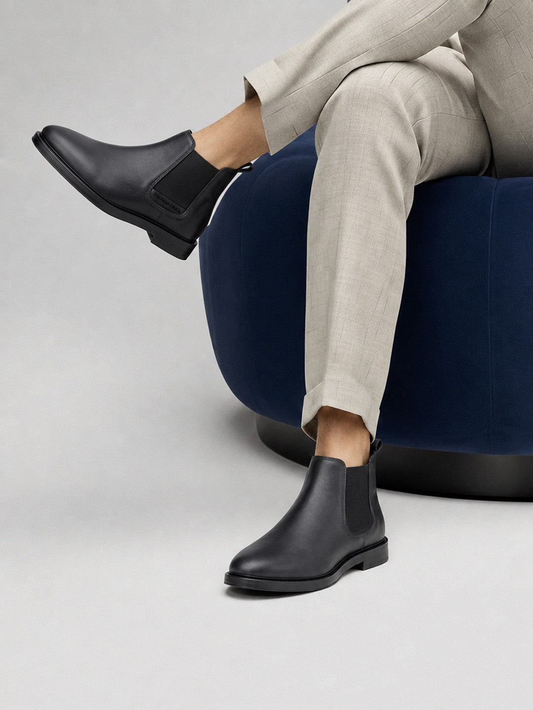 Holborn Black Chelsea Boots |Classic Slip-On Dress Boots with Ortho Comfort Insock|TC-2657BL