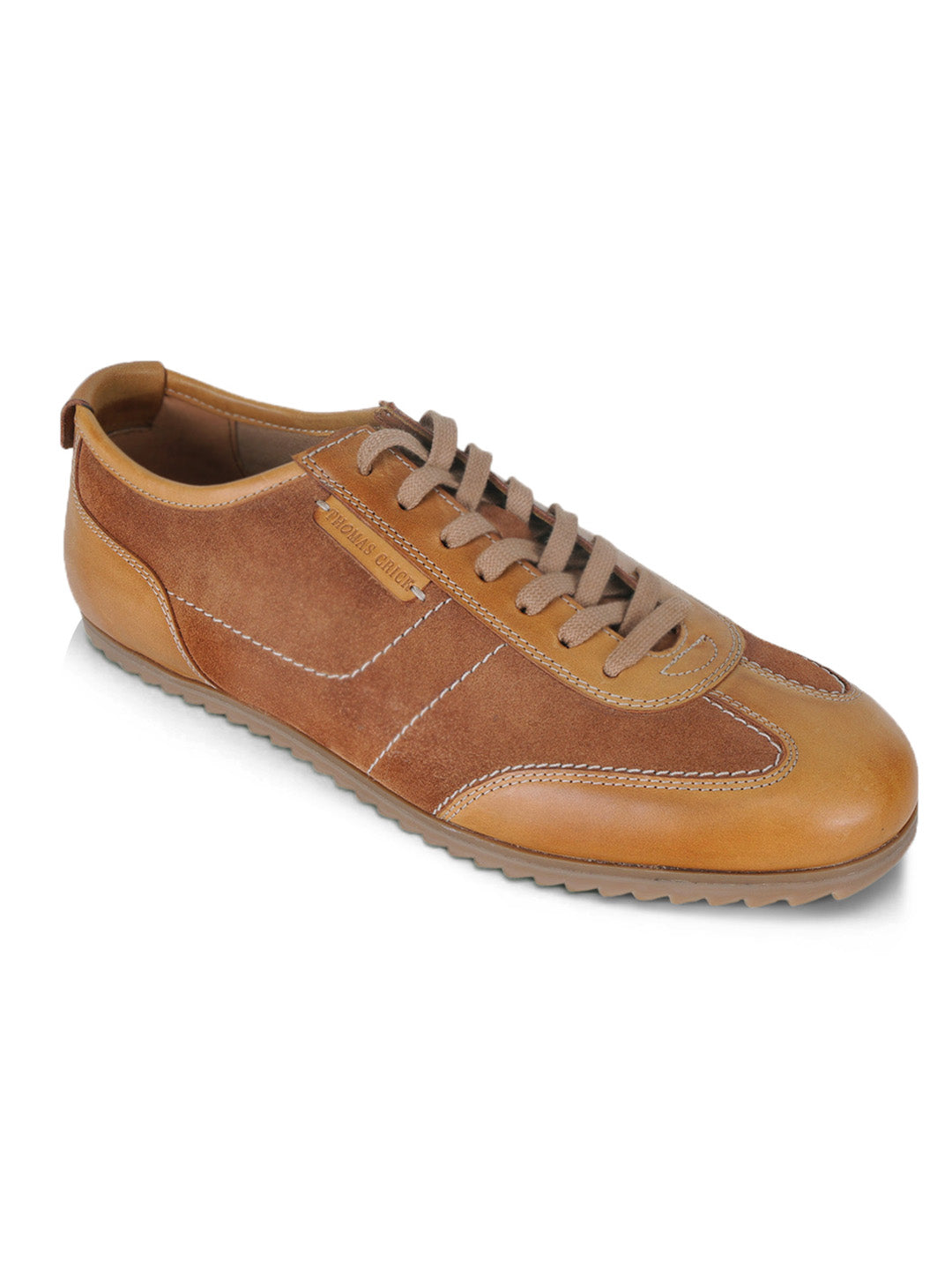 Pickton Tan Suede Sneakers | Premium European Styling Lace-Up Shoes |TC-2647TN