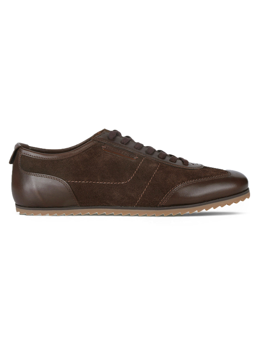 Pickton Brown Suede Sneakers | Premium European Styling Lace-Up Shoes |TC-2647BR