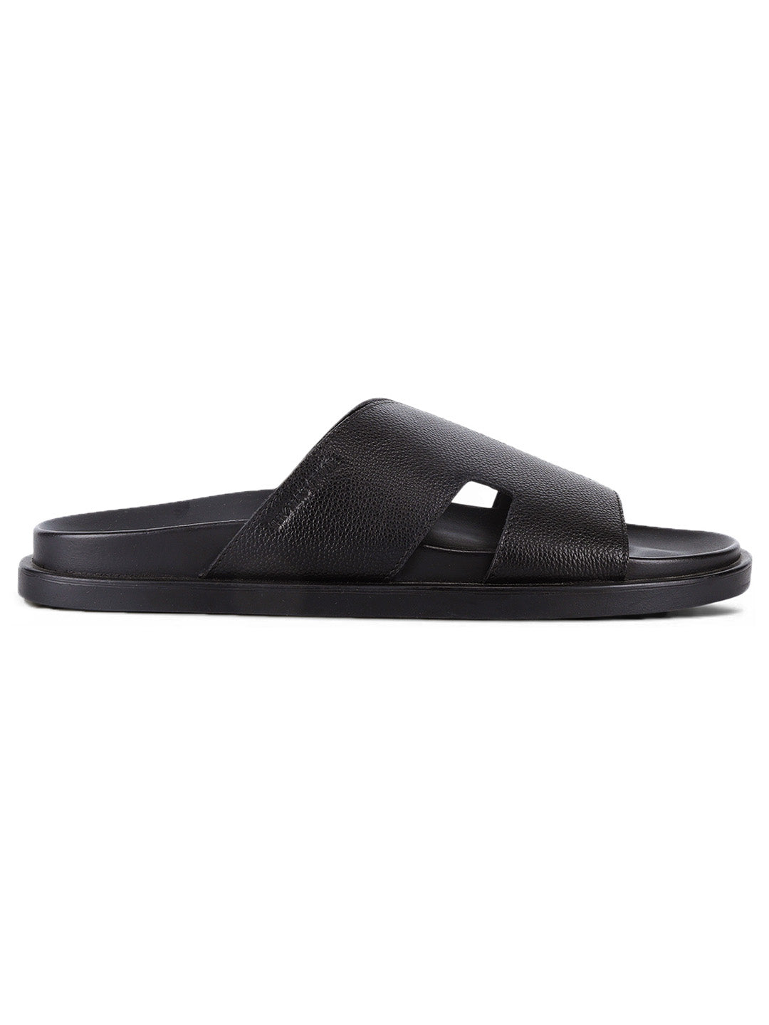 Dune Black Sandals | Premium open Toe Broad-Strap Casual Sandals |TC-2758BL