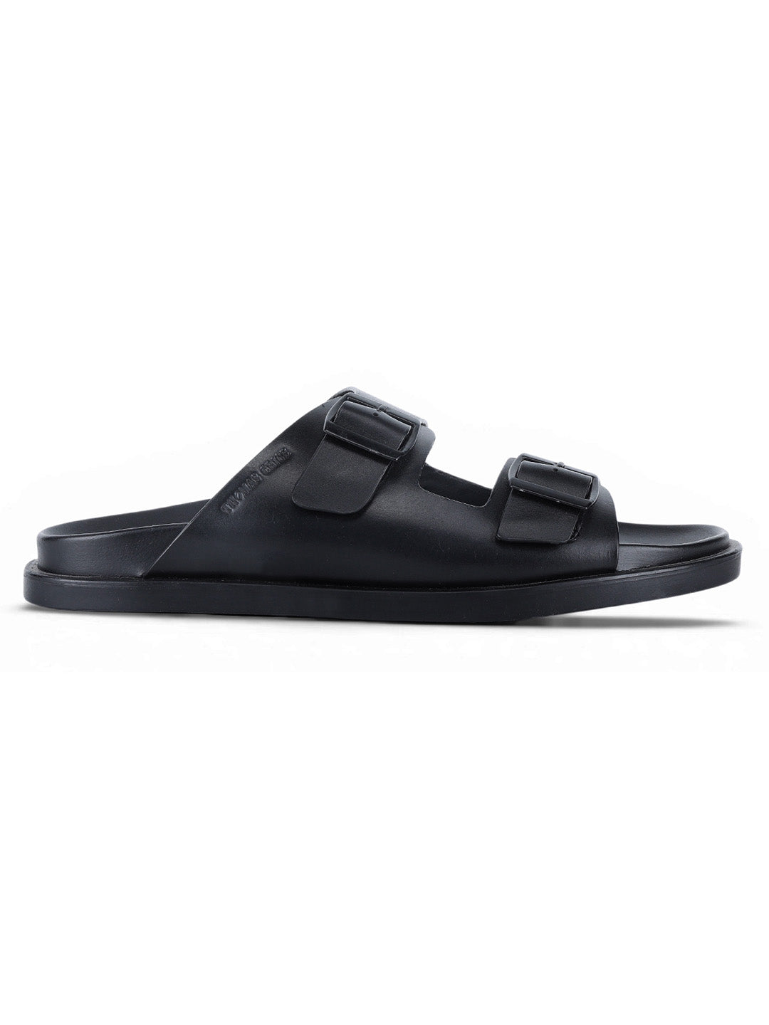 Atlas Black Sandals | Double Buckle Adjustable Casual Sandals |TC-2761BL