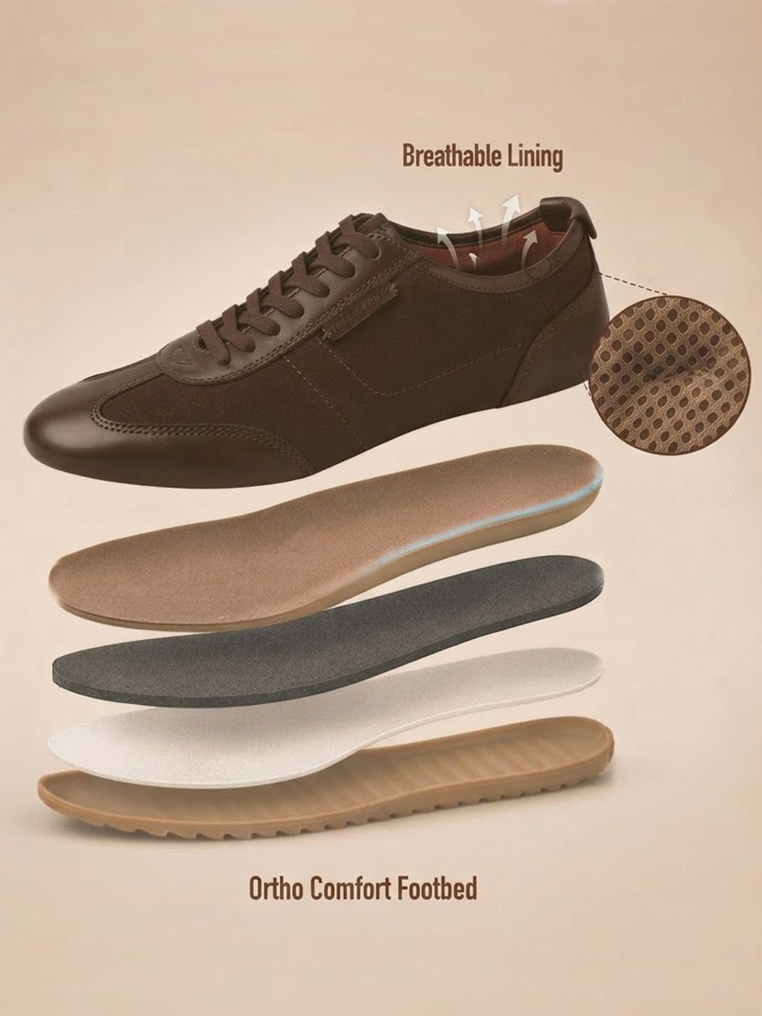 Pickton Brown Suede Sneakers | Premium European Styling Lace-Up Shoes |TC-2647BR