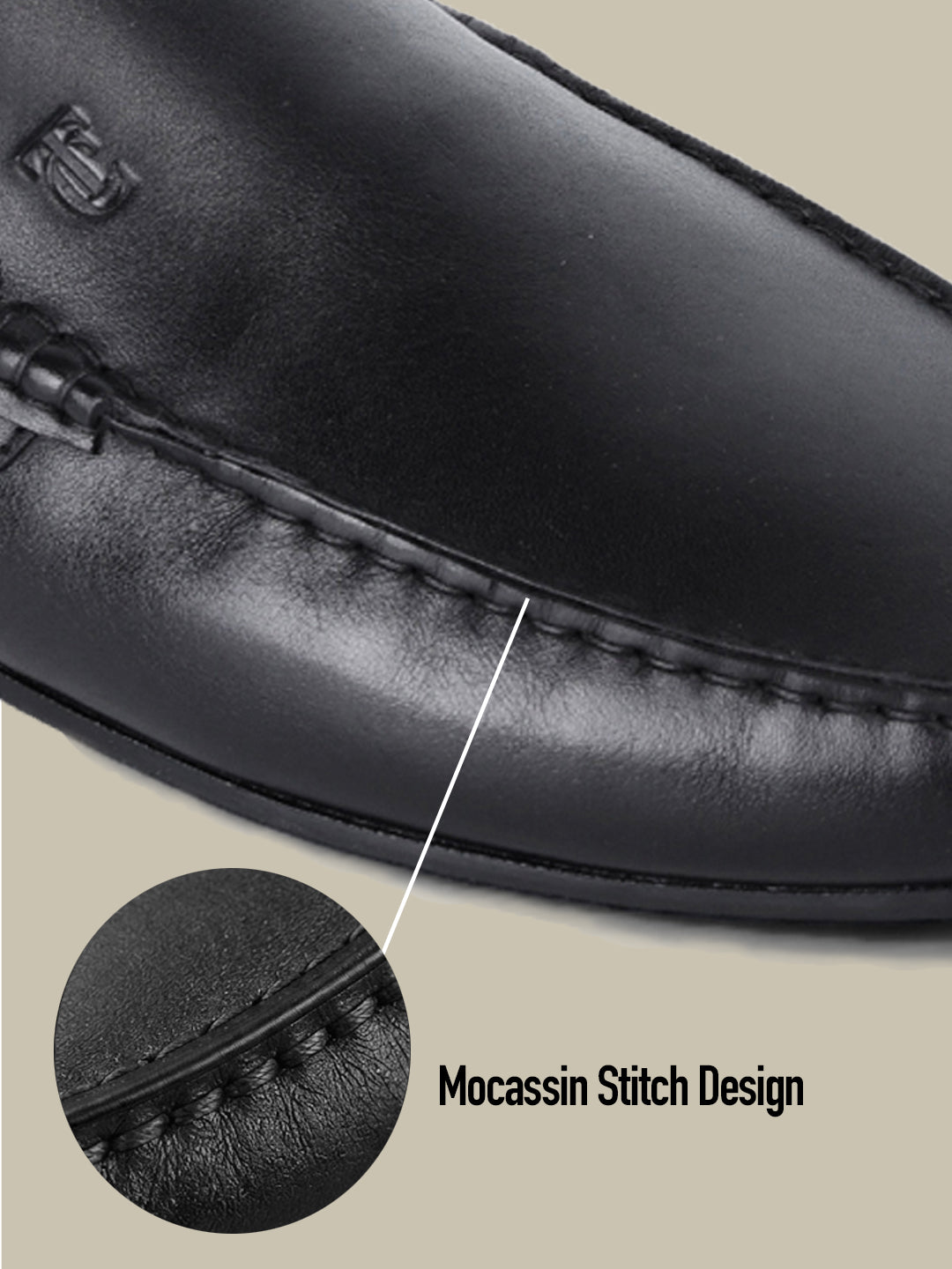 Romano Black Loafers | Slip-On Driving Shoes with Pebbled Traction Pods|TC-2650BL