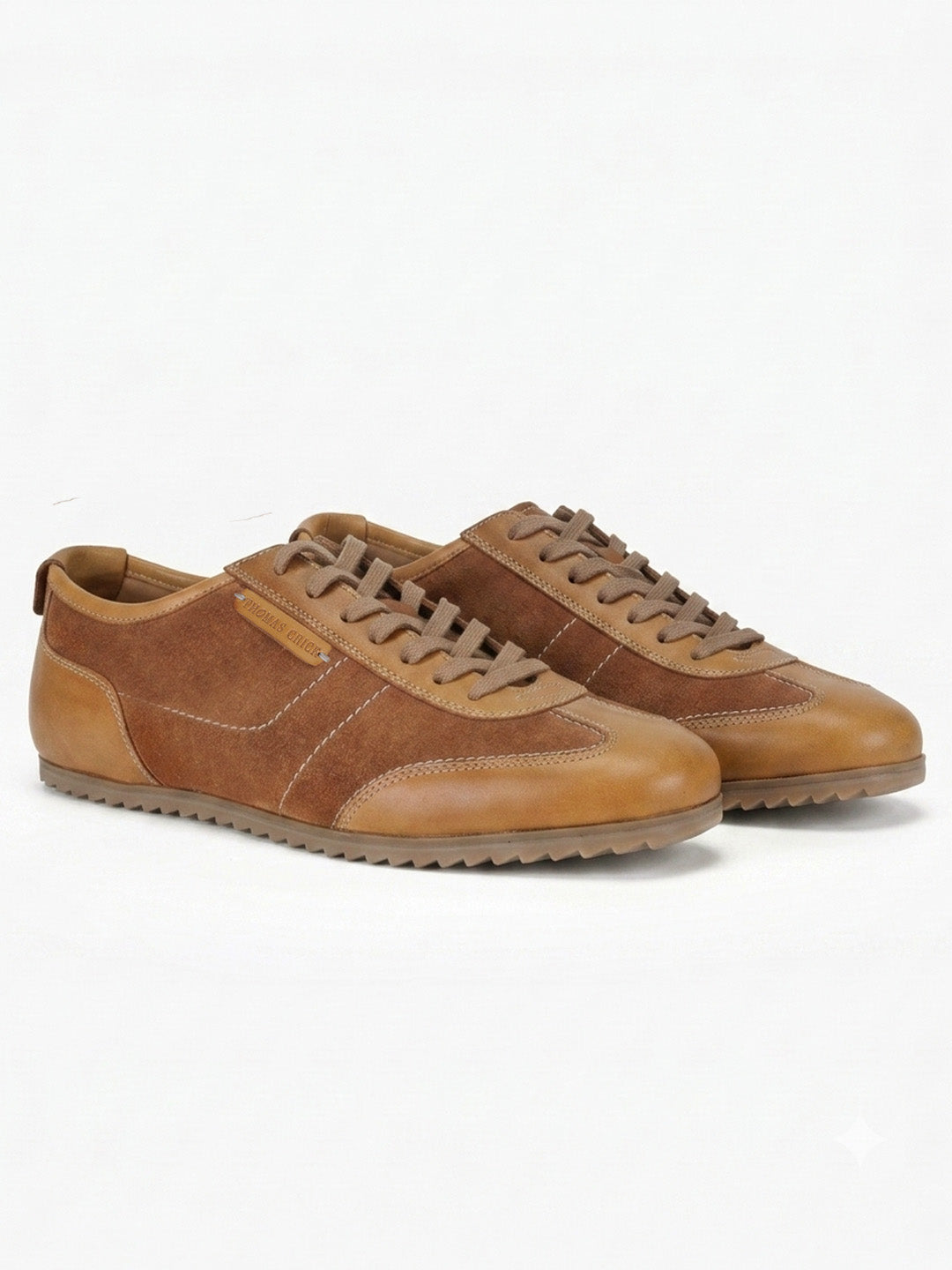 Pickton Tan Suede Sneakers | Premium European Styling Lace-Up Shoes |TC-2647TN