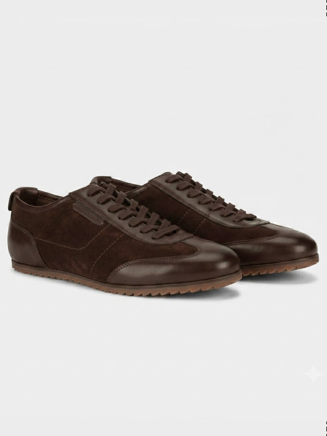 Pickton Brown Suede Sneakers | Premium European Styling Lace-Up Shoes |TC-2647BR