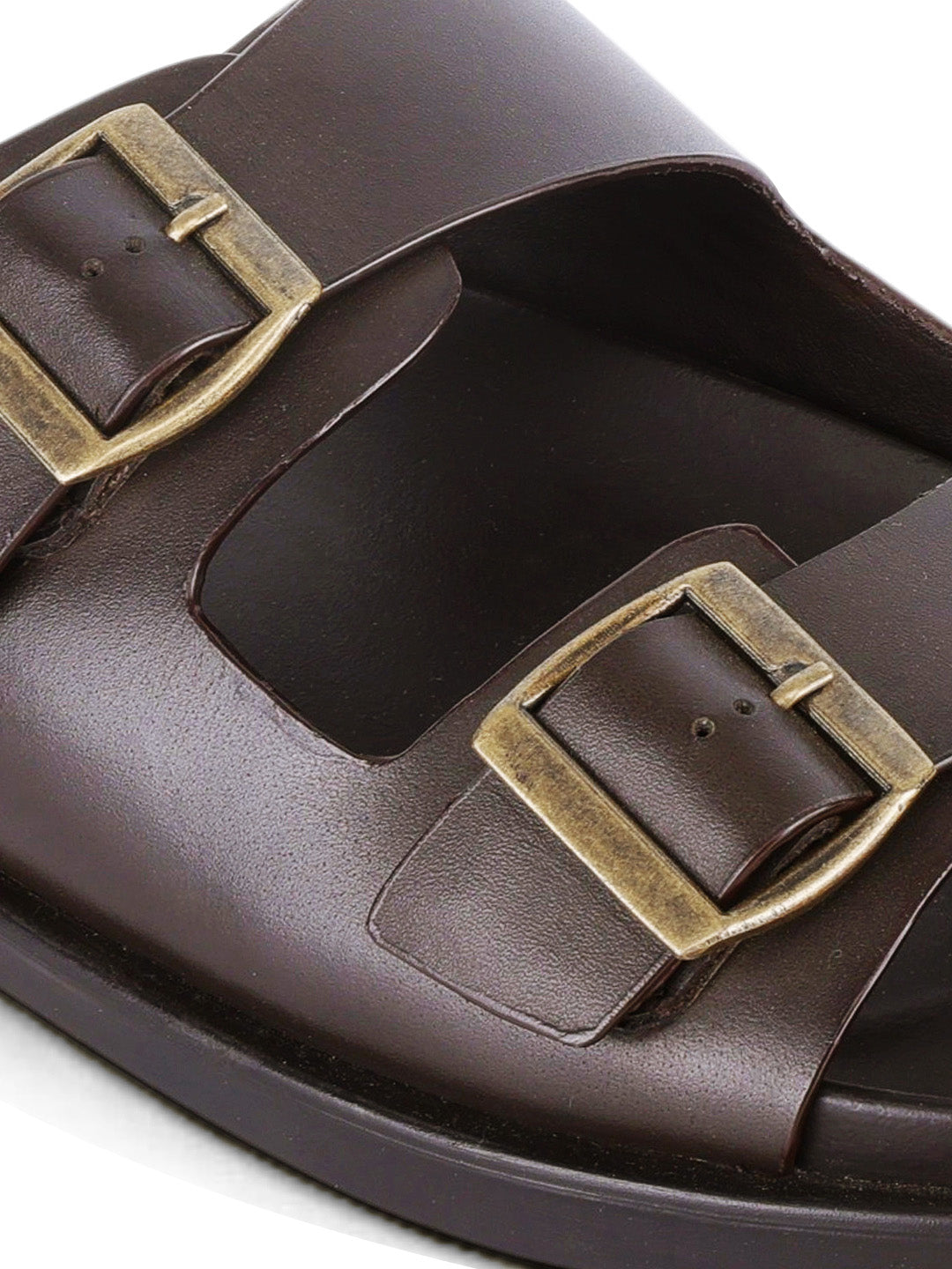 Atlas Brown Sandals | Double Buckle Adjustable Casual Sandals |TC-2761BR