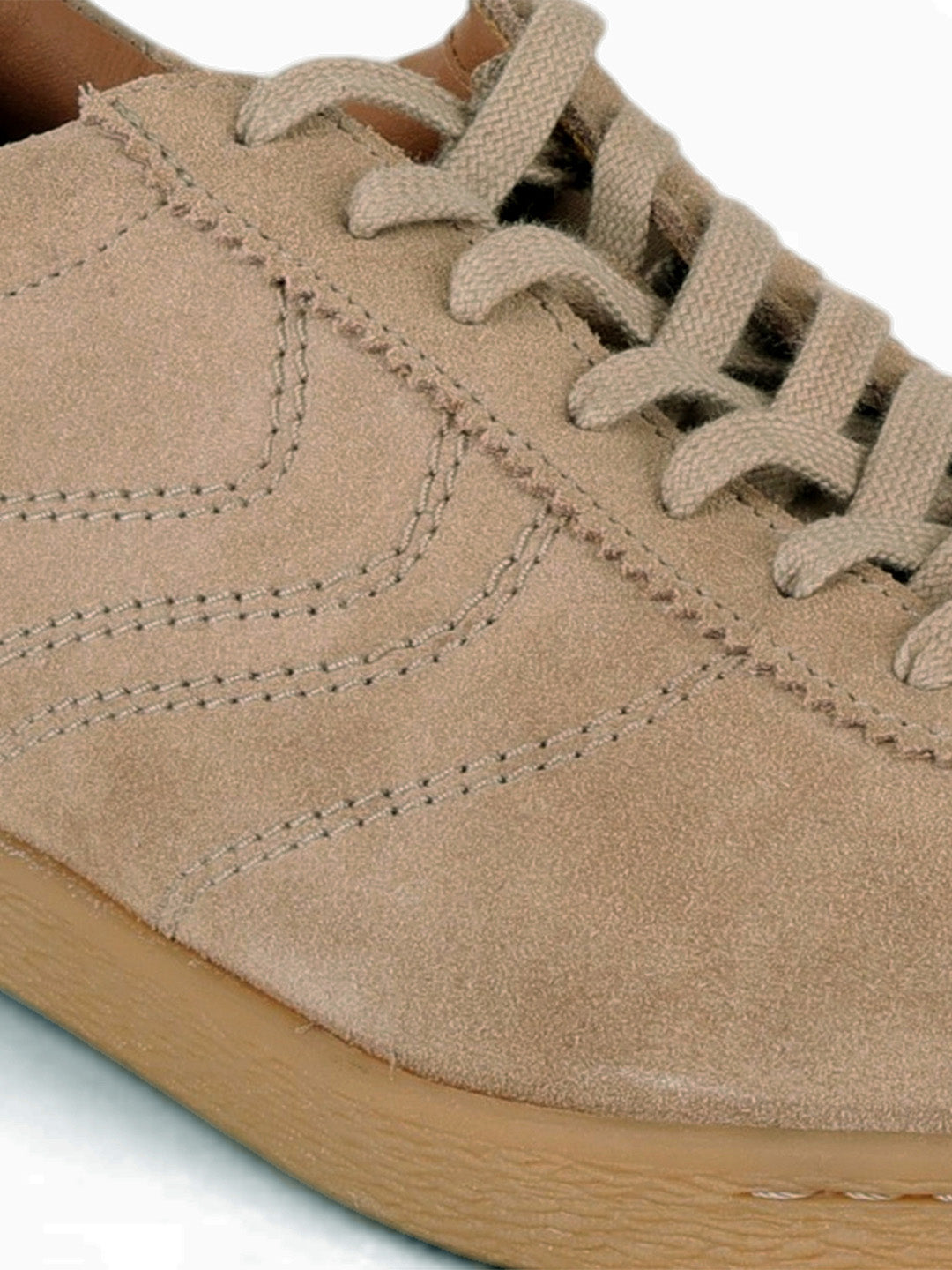 Greg Taupe Suede Sneakers | Lightweight Smart Casual Lace-Up Shoes|TC-2649TP