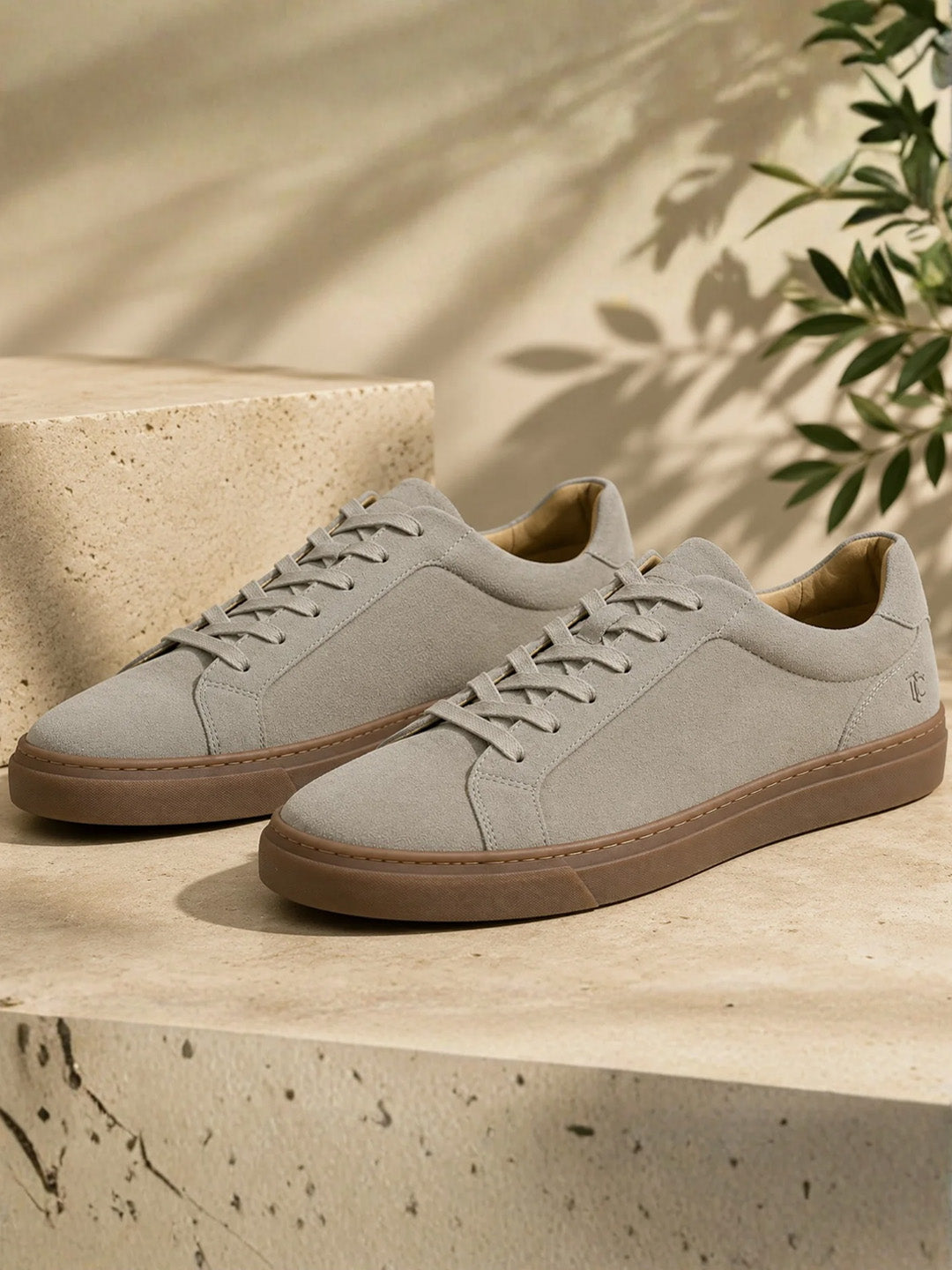 Silva Off White Suede Sneakers | Minimalist Low-Top Retro Footwear|TC-2648SL