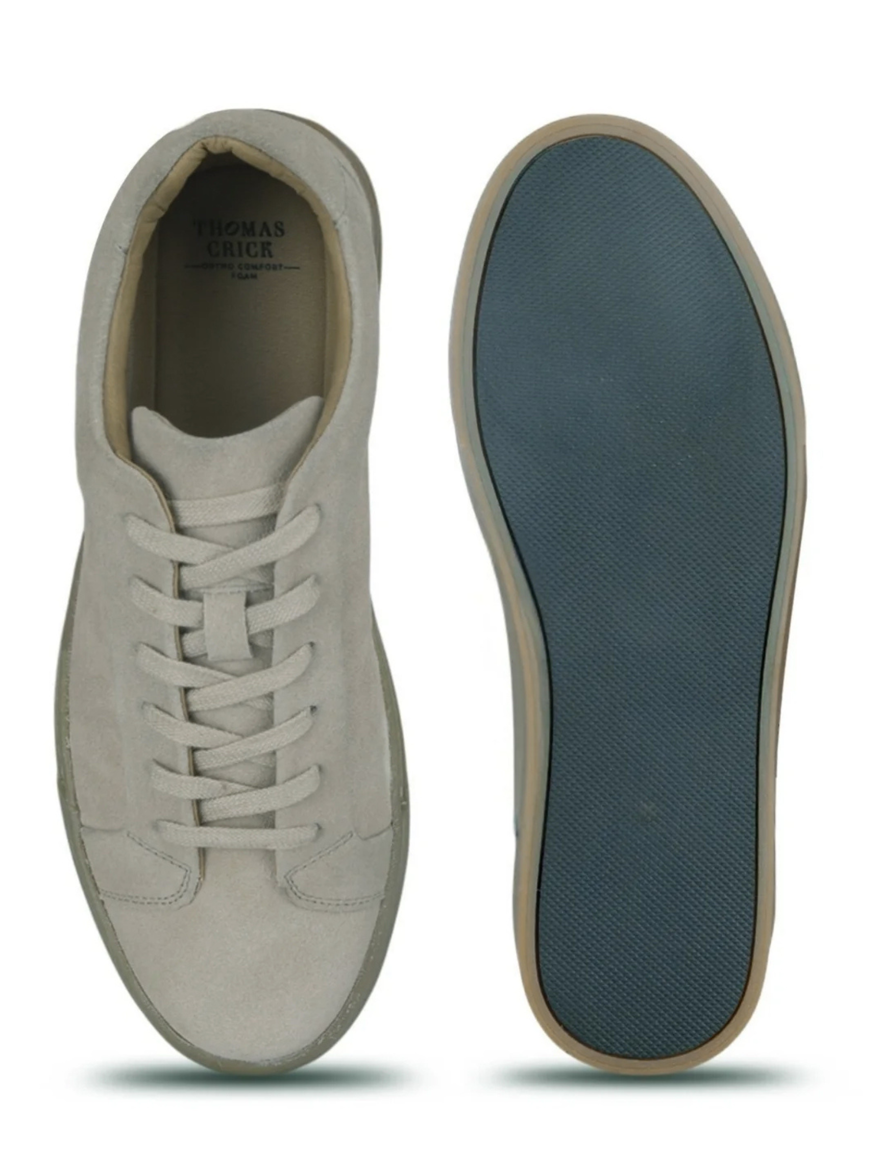 Silva Off White Suede Sneakers | Minimalist Low-Top Retro Footwear|TC-2648SL