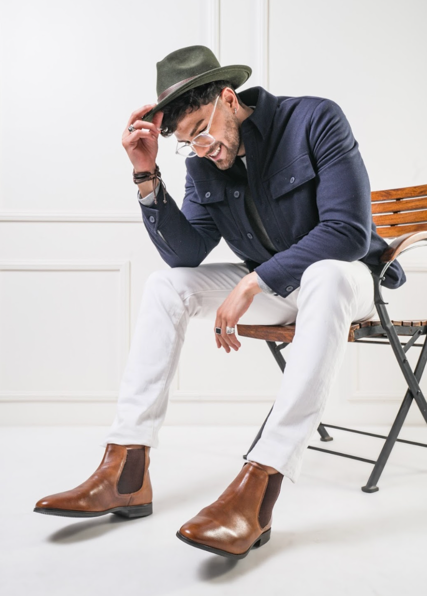 Saville Chelsea Boots Dark Tan  TC-2318DTN