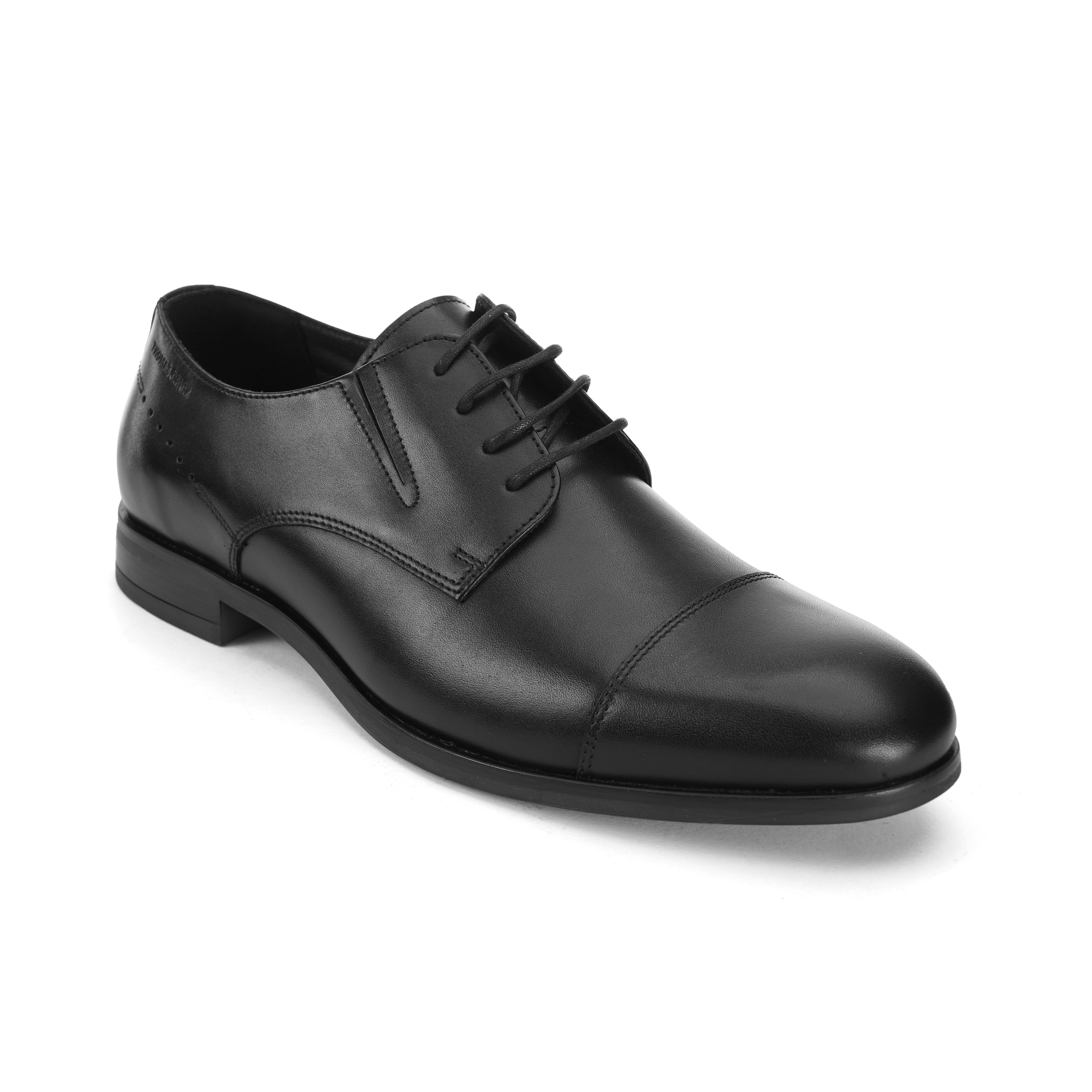 Chester Oxford Black Plain Derby Shoes (TC-2336BL)