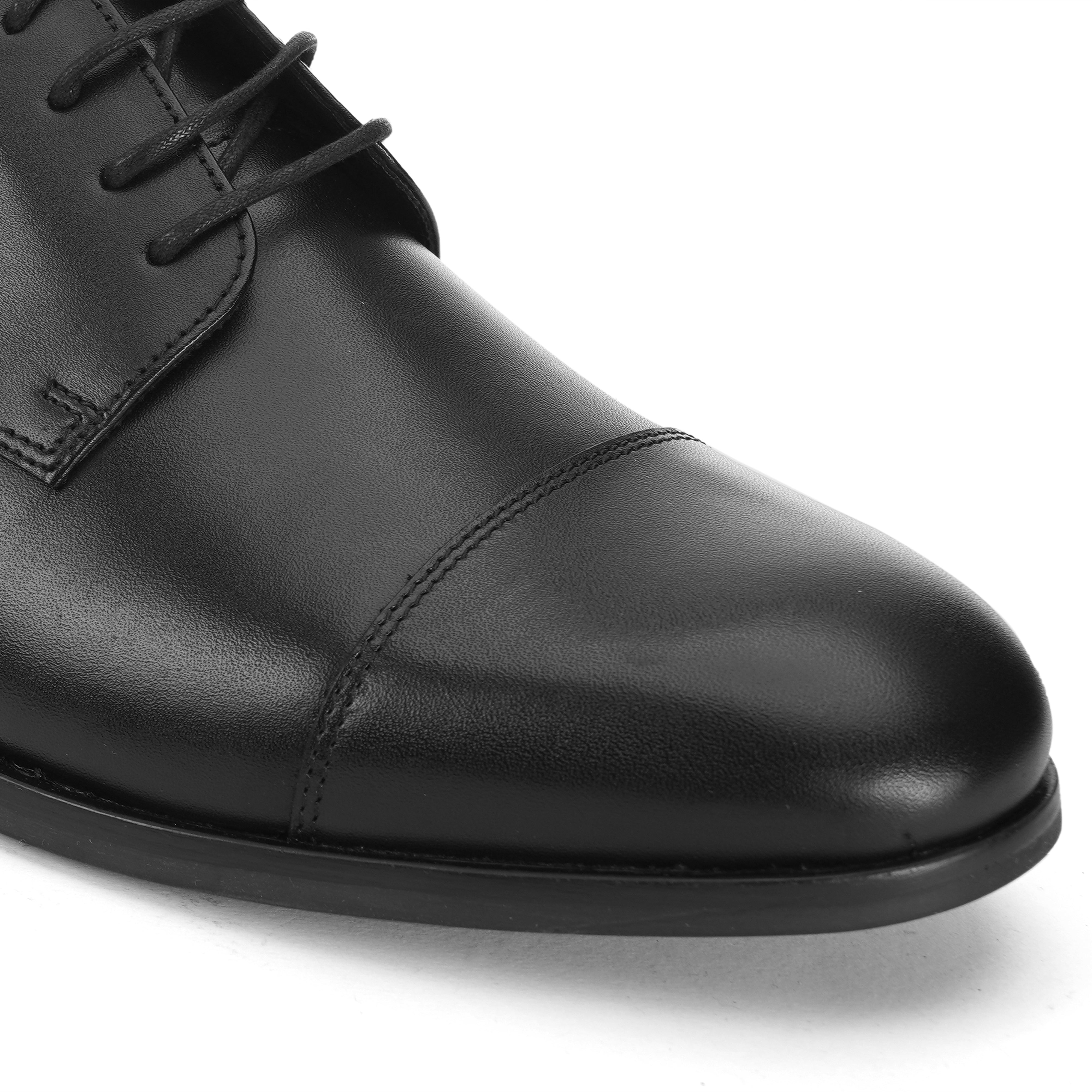 Chester Oxford Black Plain Derby Shoes (TC-2336BL)