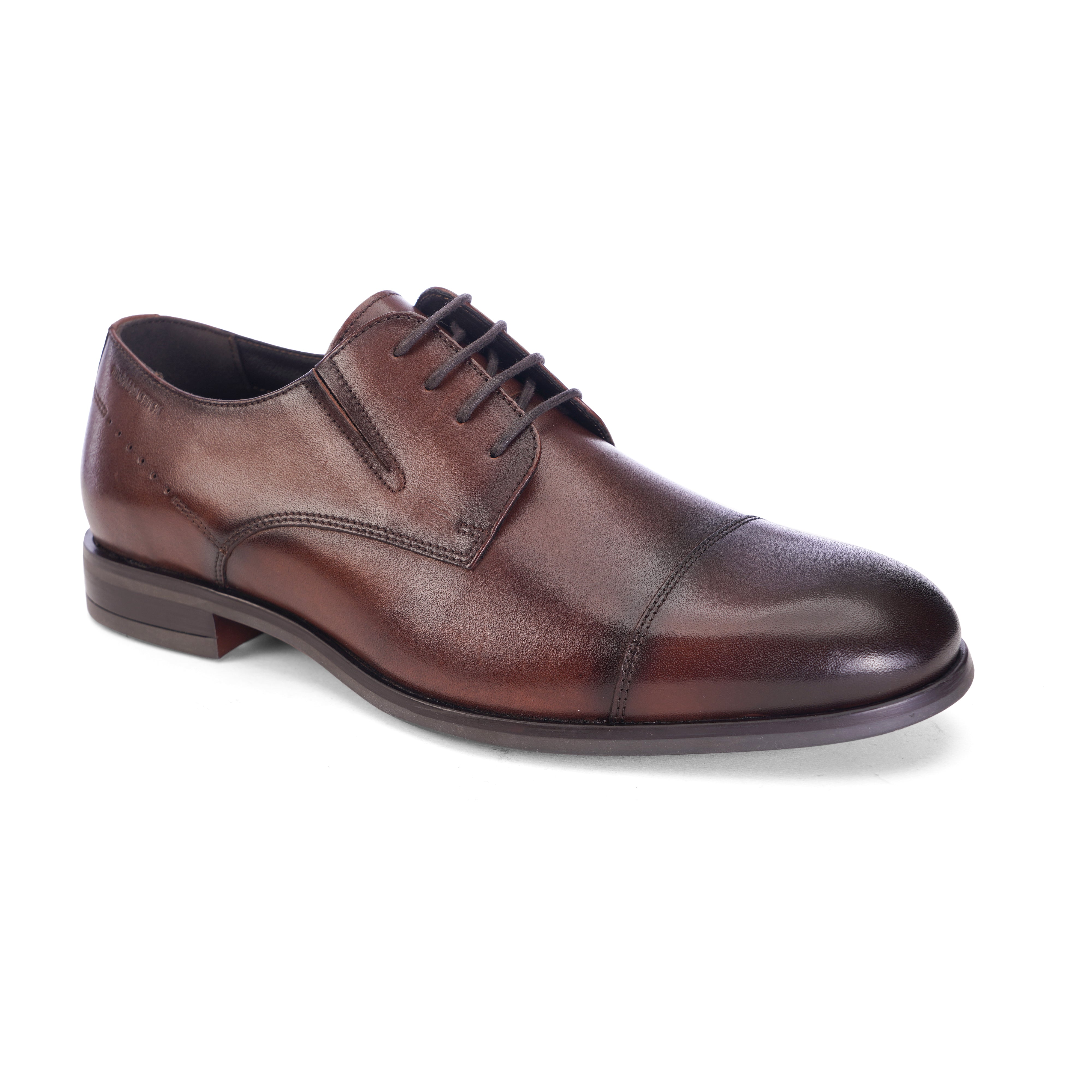 Chester Oxford Brown Plain Derby Shoes (TC-2336BR)
