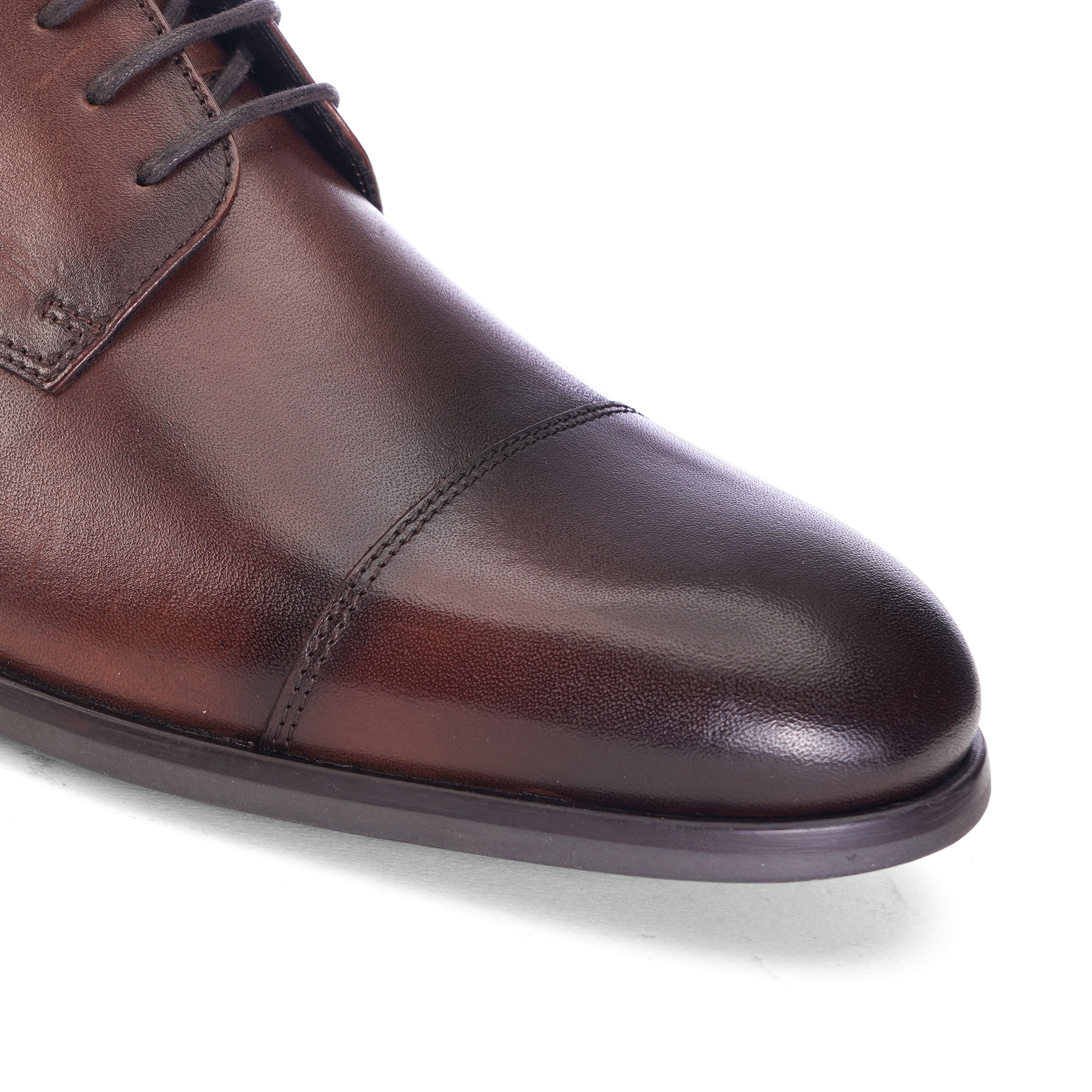 Chester Oxford Brown Plain Derby Shoes (TC-2336BR)