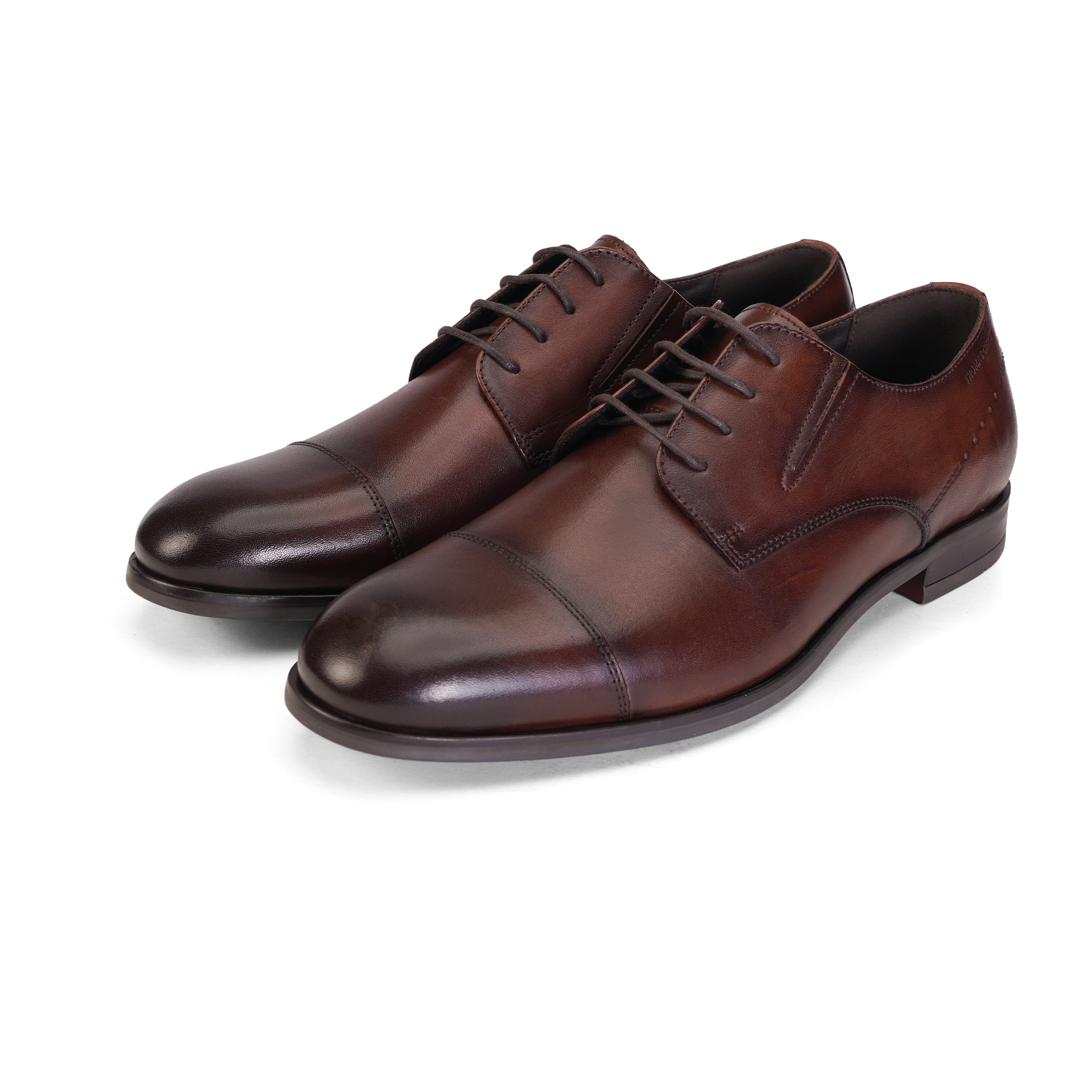 Chester Oxford Brown Plain Derby Shoes (TC-2336BR)