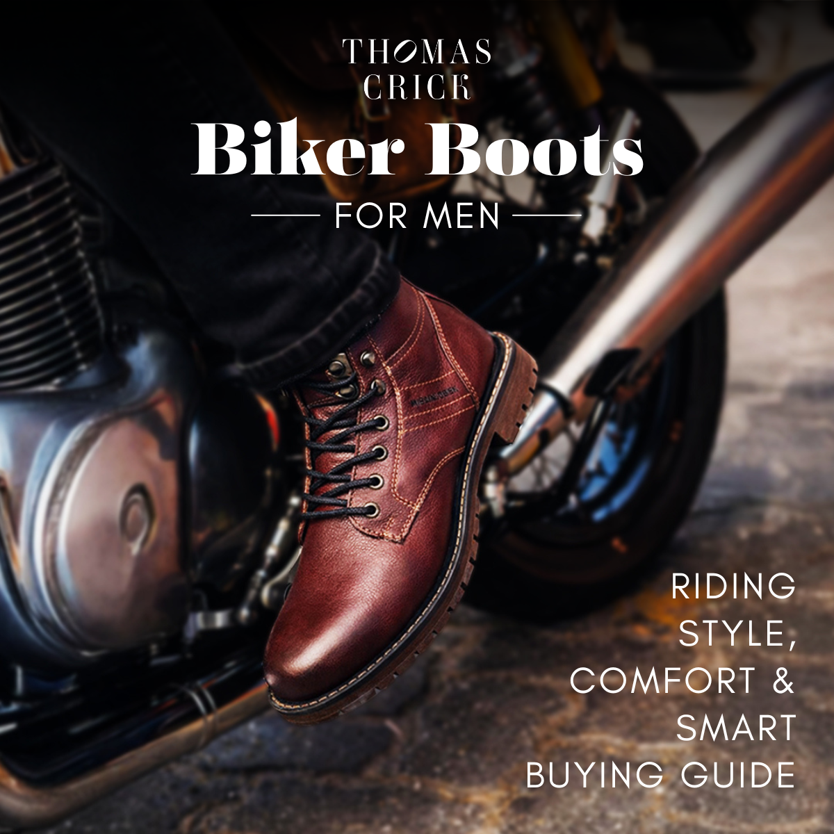 Biker boots for men